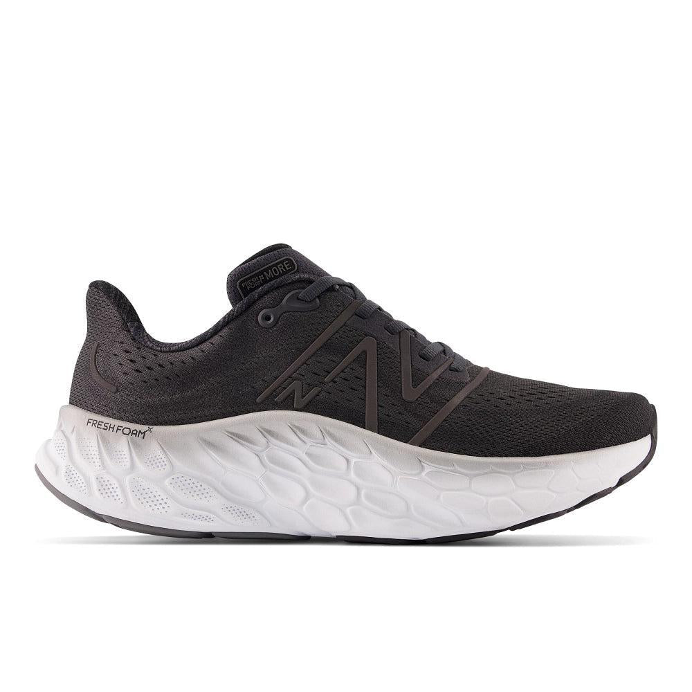 New Balance Fresh Foam X More v4 Men's Running Shoes - Black, Size 12.5 D Medium - Cushioned Comfort for Long Distance Running & Daily Workouts