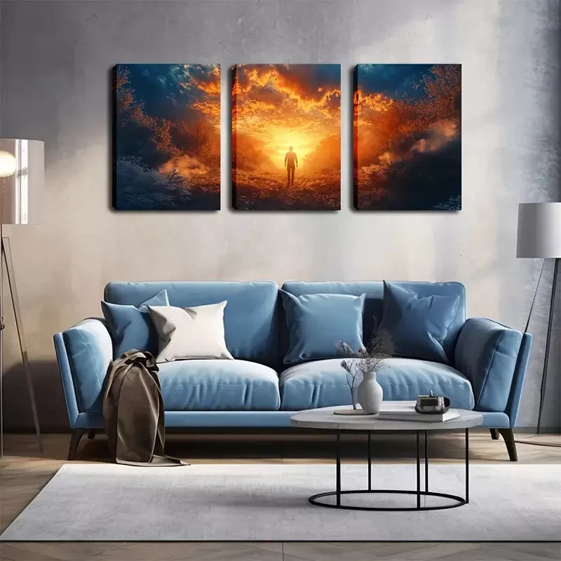 3-Piece People In Dreams Wall Art Set - Framed Canvas 40x60cm (16x24in) | High Quality Print | 100% Australian Made | Ready to Hang | Perfect for Living Room, Bedroom & Office Decor