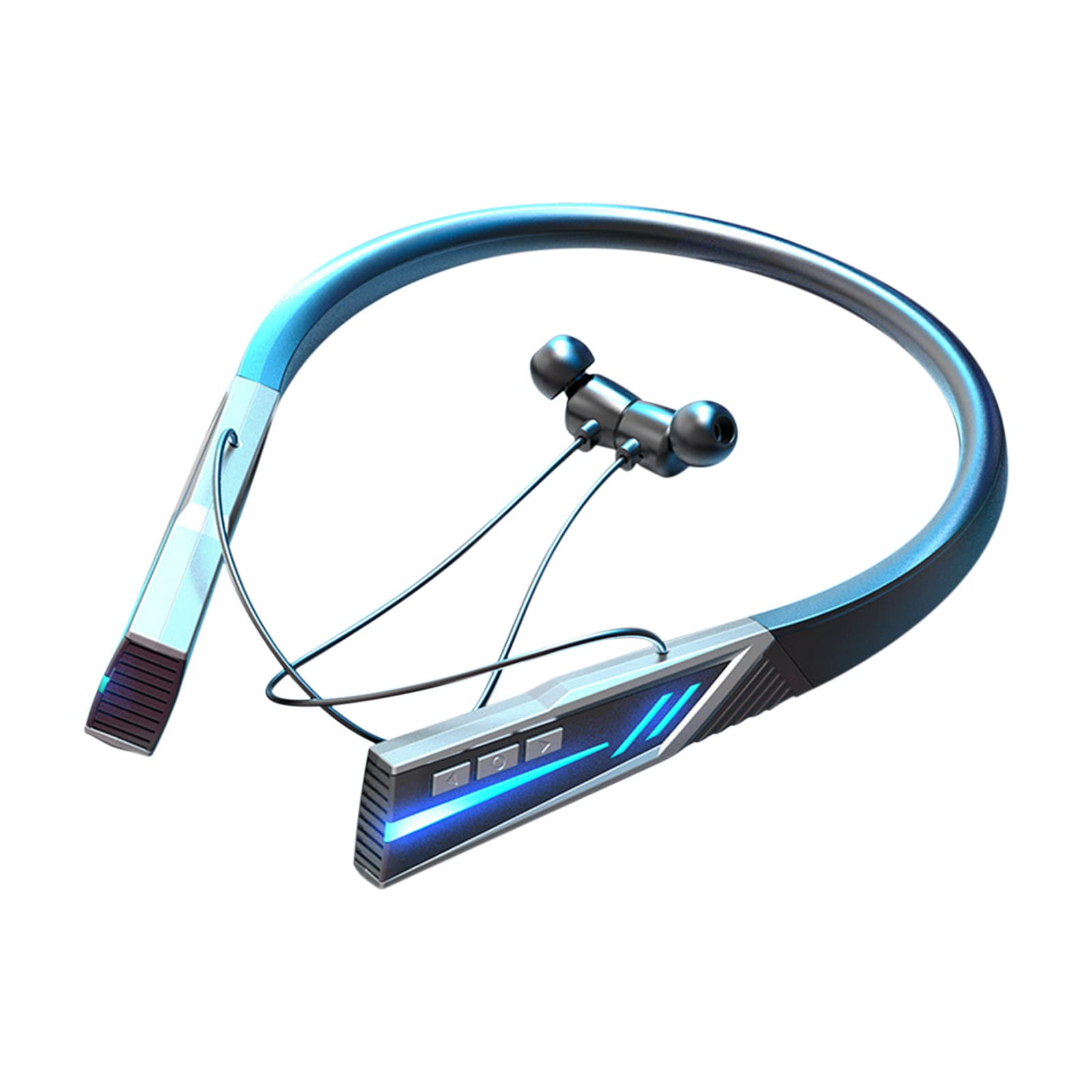MF7 Wireless Bluetooth Gaming Headset - Low-Latency Stereo Sound, LED Luminous, Comfortable Neckband Design for Sports & Mobile Gaming | Perfect for Workouts, Running, and Long Gaming Sessions