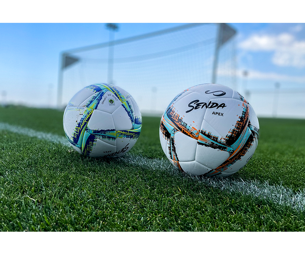 Senda Athletics Apex Match Soccer Ball - Professional Size 5 White & Orange FIFA Approved Soccer Ball for Training & Matches - Perfect for Outdoor Games, Team Practice, and Competitive Play