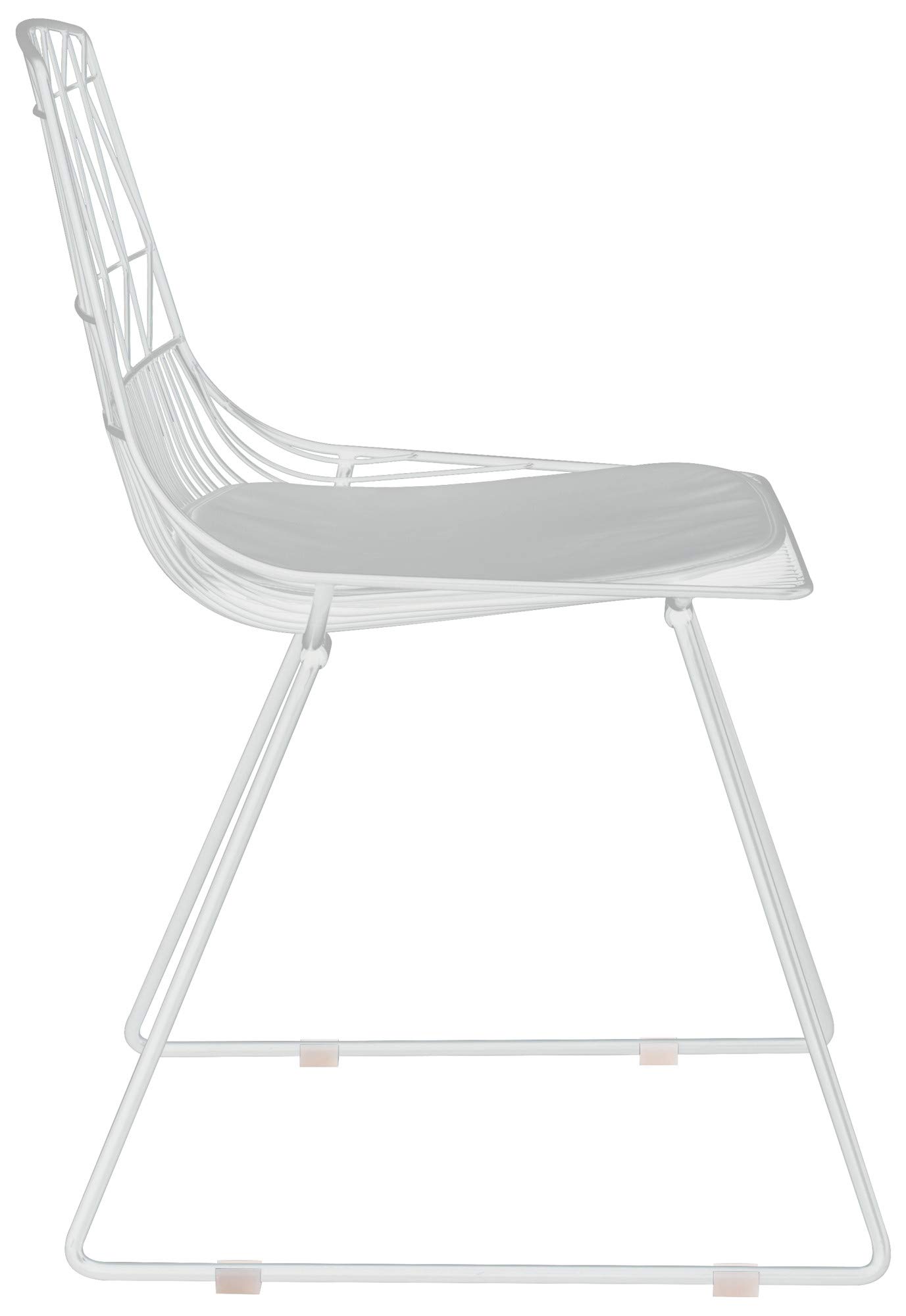 Adore Décor Vivi Dining Chair Set of 4 - French White Upholstered Side Chairs for Kitchen, Dining Room & Breakfast Nook - Elegant Farmhouse Style Seating