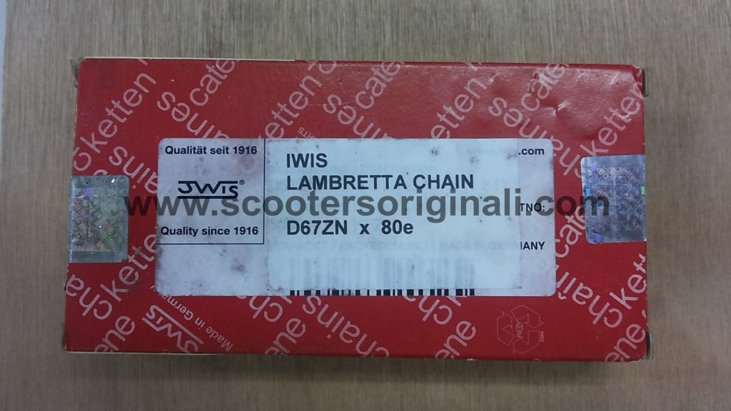 Lambretta 80-Link High Performance Motorcycle Chain by IWIS - Durable & Smooth Ride for Scooters & Vintage Bikes