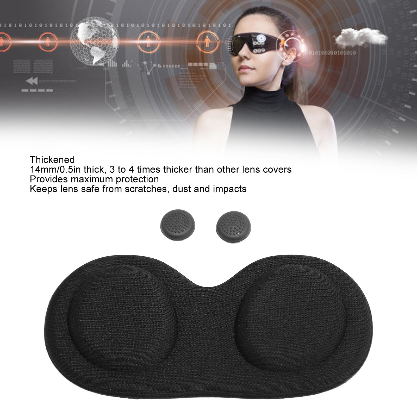 Washable Anti-Scratch VR Lens Cover - Dust Protection Flip Cap with Handle for PICO 4 VR Headset | Perfect for Gaming, VR Experiences & Travel Storage