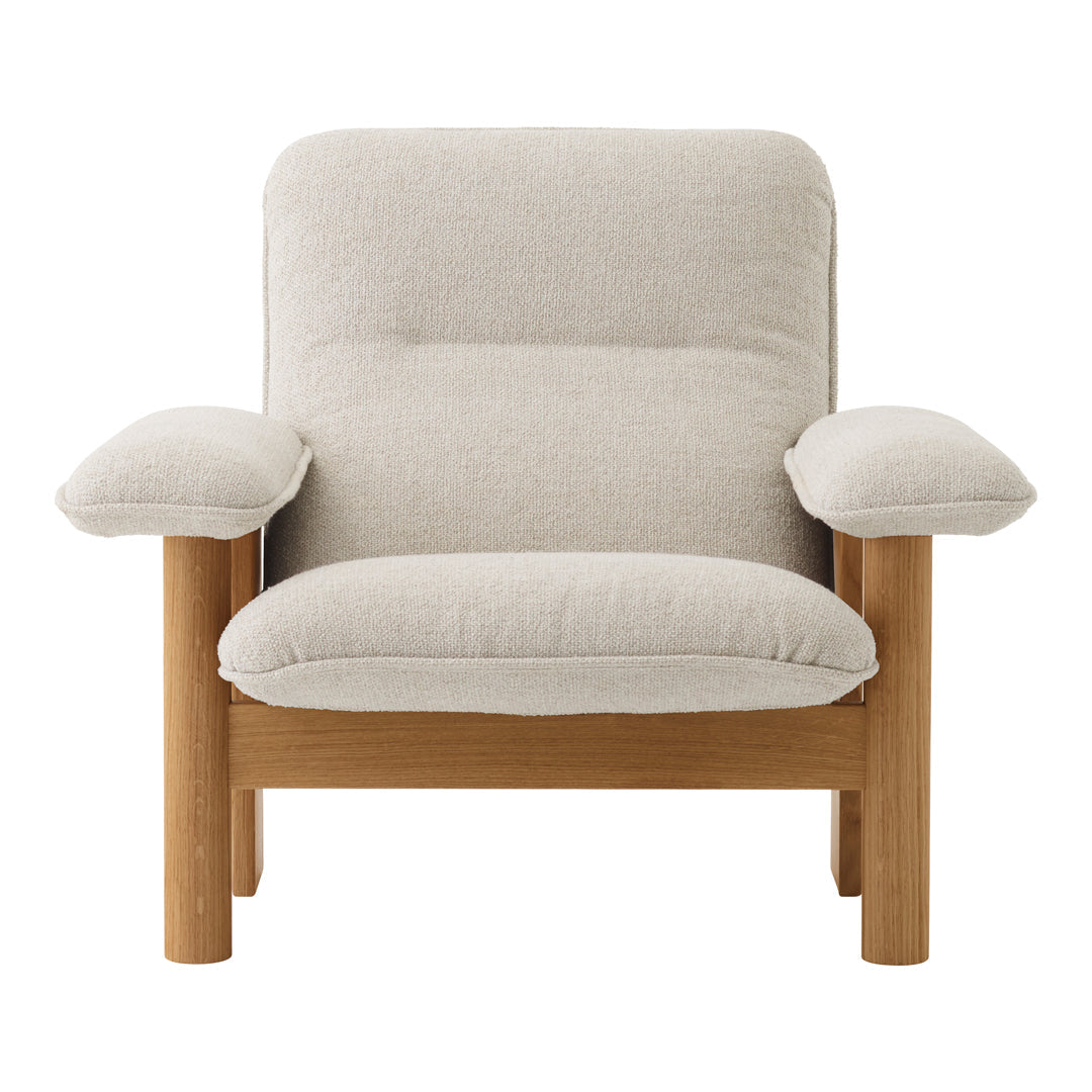 Brasilia Lounge Chair - Mid Century Modern Accent Chair for Living Room, Bedroom & Office - Comfortable Upholstered Armchair with Wooden Legs - Perfect for Relaxing, Reading & Decor