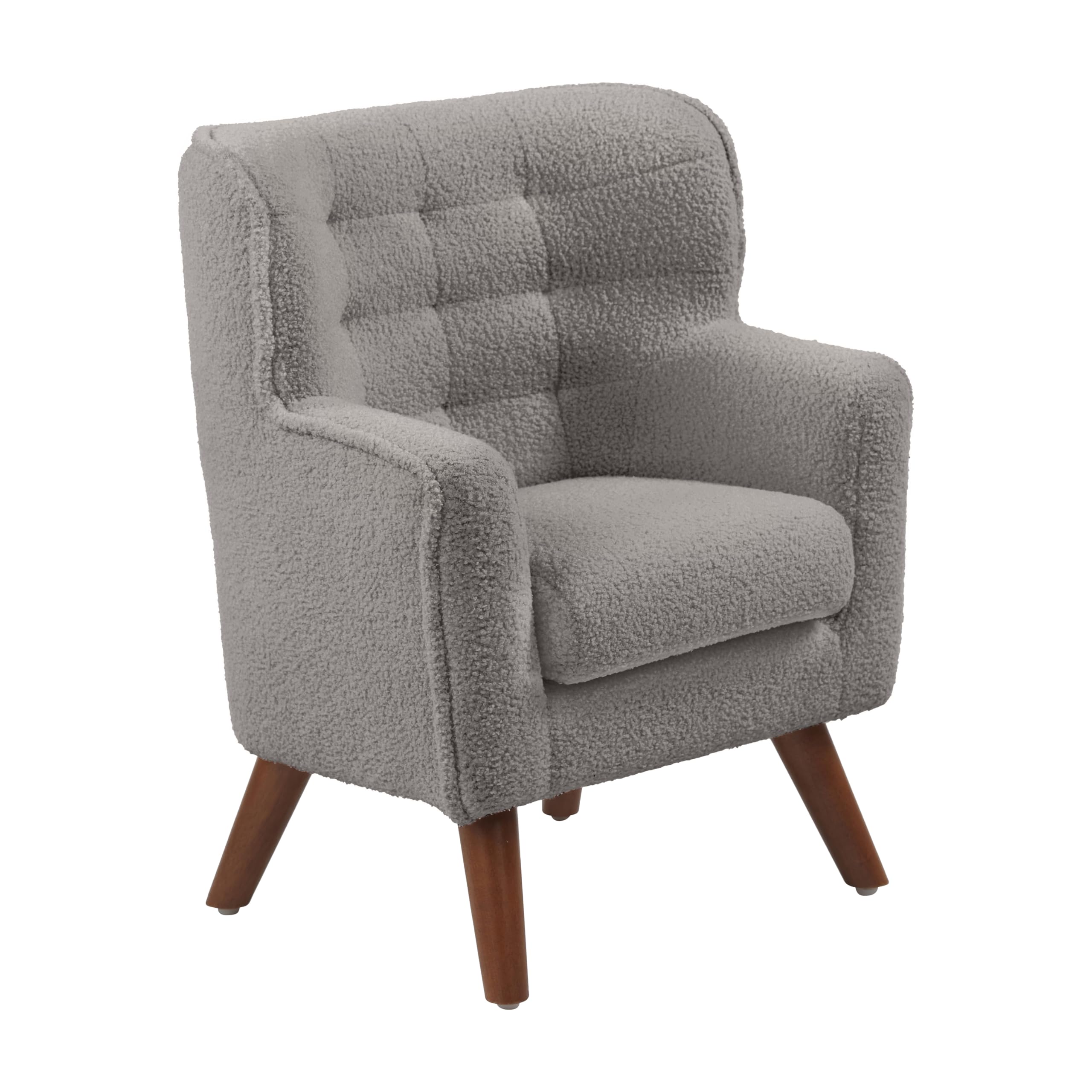 ECR4Kids Mila Arm Chair for Kids - Soft Grey Children's Chair with Sturdy Frame - Perfect for Classrooms, Playrooms & Bedrooms