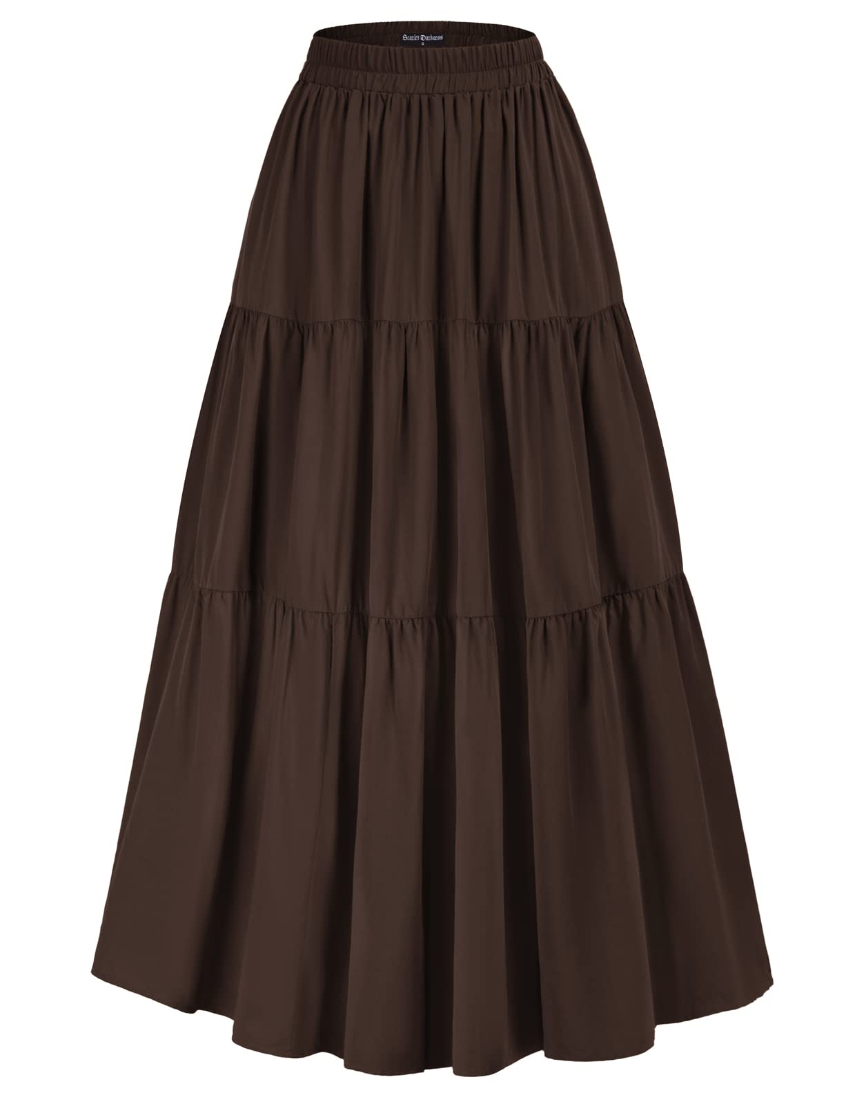 Scarlet Darkness Maxi Long Skirts for Women - Flowy Summer Renaissance Skirt with Pockets | Perfect for Boho Festivals, Beach Vacations & Vintage Style Outfits