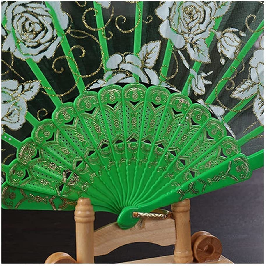 Elegant Chinese Style Hand Fan - Purple Silk Flower Lace Folding Fan with Tassel for Women | Traditional Fan Dance, Wedding, Home Decor & Summer Cooling Accessory