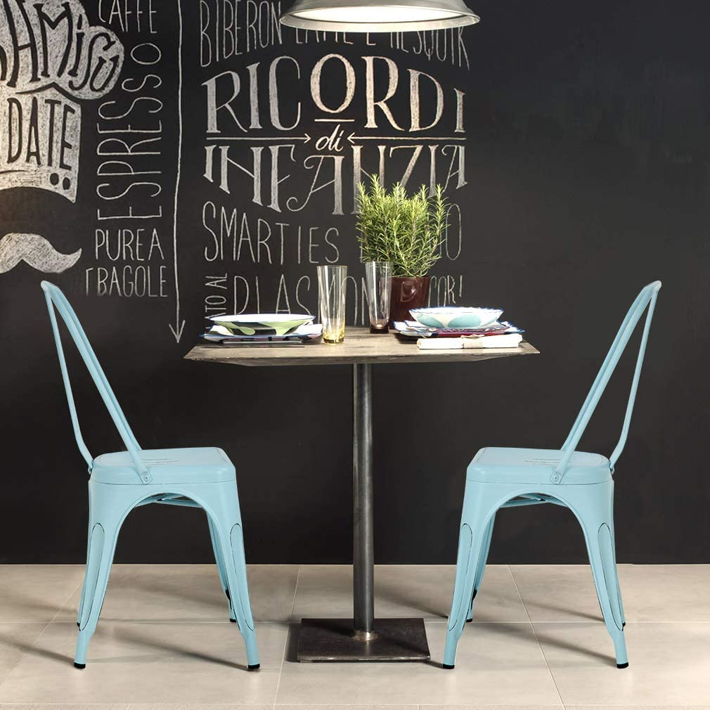4-Pack Metal Dining Chairs Set - 18