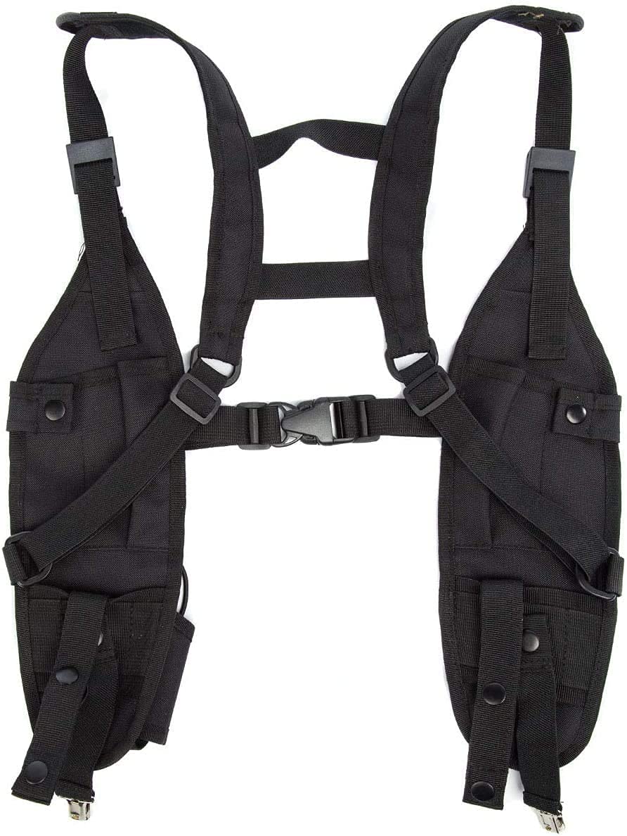 Police Firefighter Search Rescue Two-Way Radio Shoulder Harness Holster - Universal Chest Holder Vest Rig for Secure Hands-Free Communication (1 Pack) - Ideal for Emergency Response, Security, and Outdoor Adventures