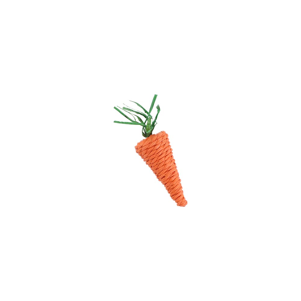 Rabbit Chew Toys for Small Pets - Natural Carrot-Shaped Woven Balls for Teeth Cleaning & Dental Care - Safe Molar Toys for Hamsters, Guinea Pigs, Rabbits (Perfect for Cage Enrichment & Stress Relief)
