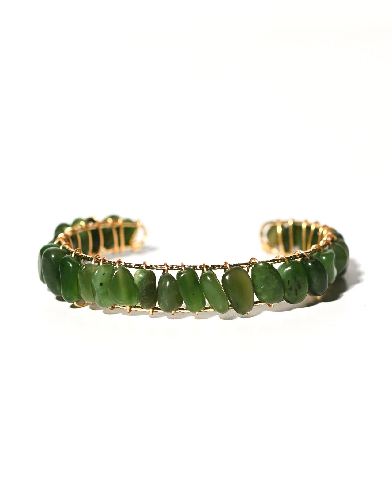 Natural Green Jade Bangle Bracelet for Women - Handcrafted Healing Stone Jewelry - Perfect for Meditation, Yoga & Spiritual Gifts