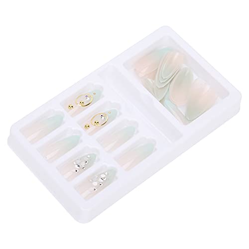 Eco-Friendly ABS Gradient False Nails - Customizable Fake Nails Tips with Finished Colors (F745-1) | Perfect for Parties, Weddings & Daily Nail Art