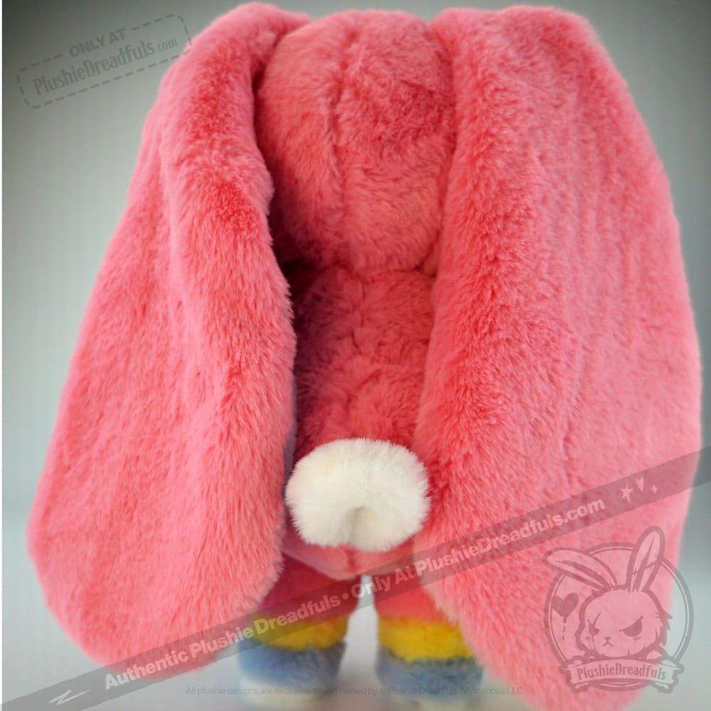 Plushie Dreadfuls Pansexual Rabbit Stuffed Animal - Soft Cuddly Plush Toy for LGBTQ+ Pride, Bedroom Decor & Emotional Support