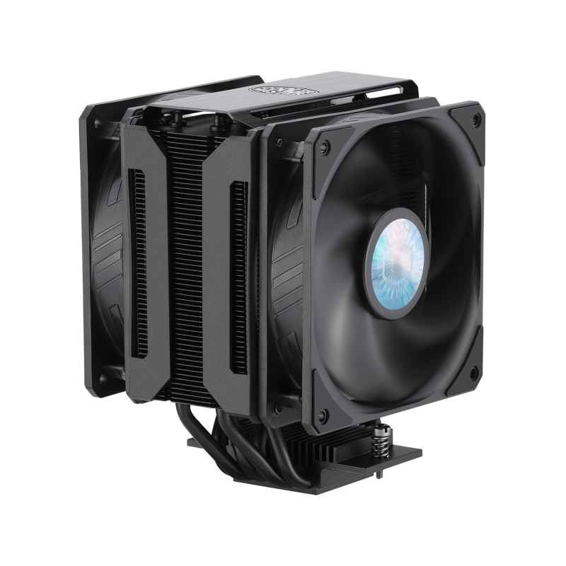 Cooler Master MA612 Stealth ARGB CPU Cooler - High Performance Air Cooler with 6 Heat Pipes, Dual Tower Design, 120mm PWM Fan for Intel/AMD (LGA 1700/AM5) - Perfect for Gaming PCs & Workstations