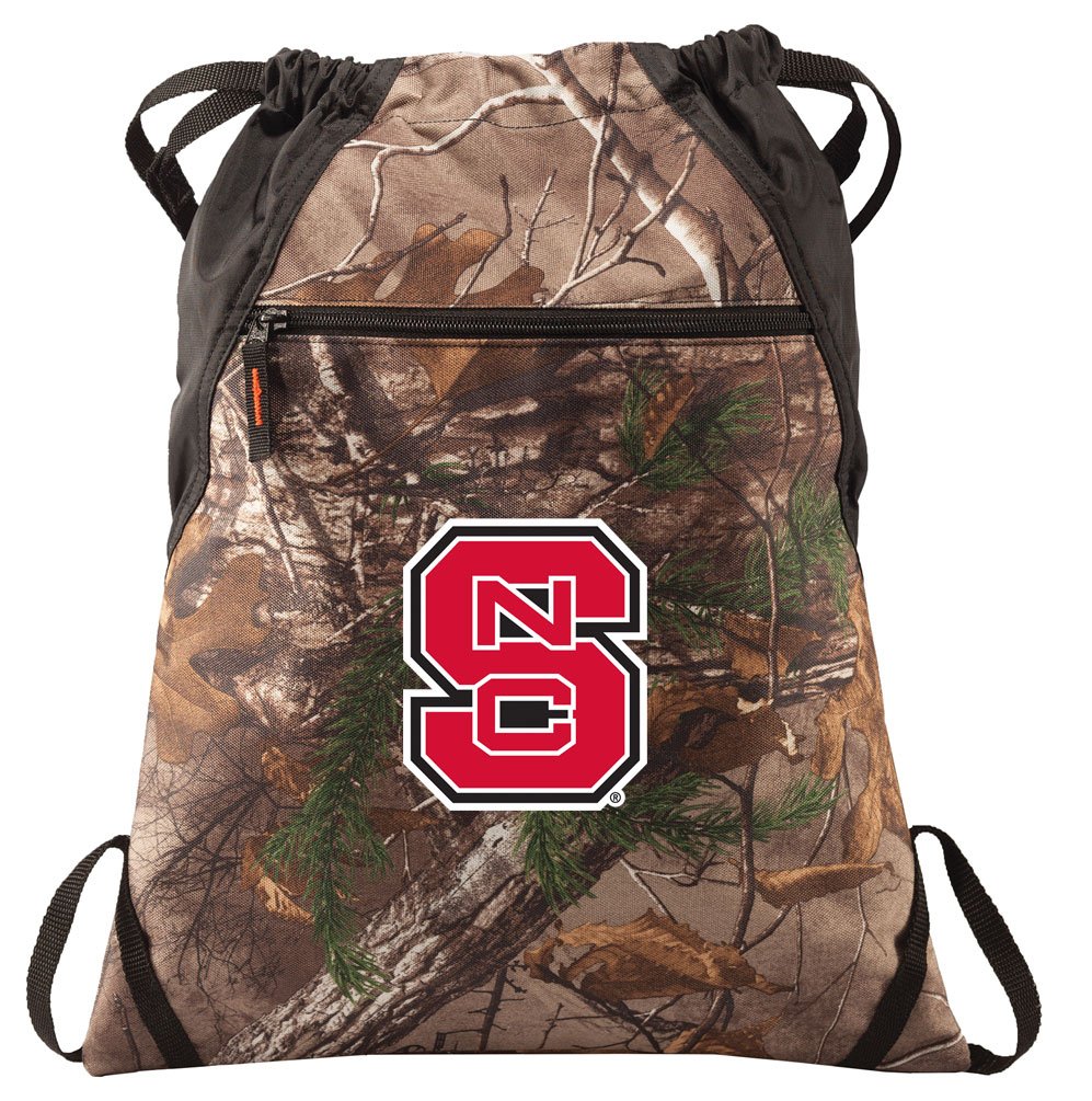 NC State Wolfpack Camo Cinch Backpack - Durable & Lightweight for School, Hiking & Outdoor Adventures