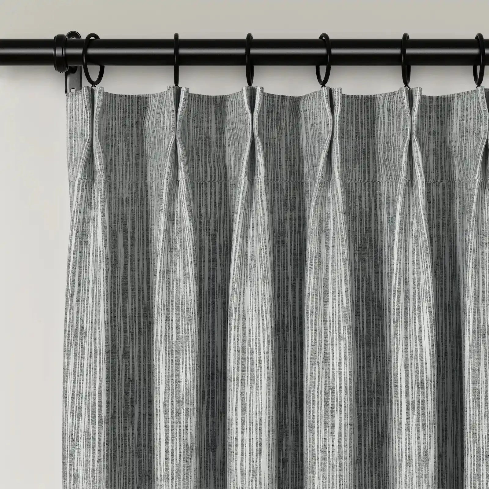 Lydia Solid Jacquard Pleated Curtains - Elegant Window Treatments for Living Room, Bedroom & Home Decor