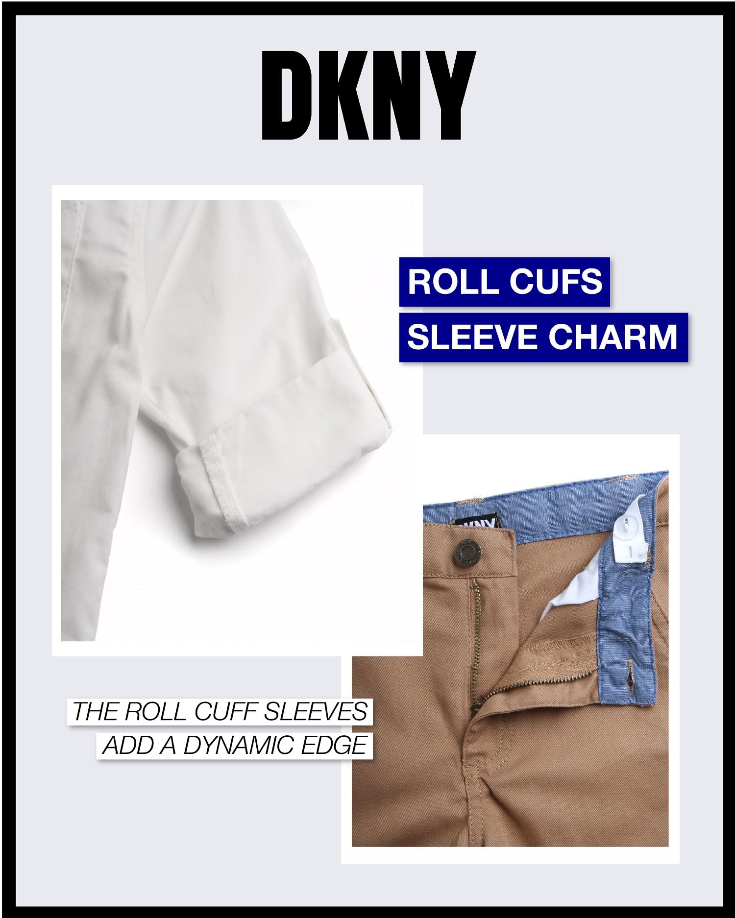 DKNY Boys' Summer Outfit Set - 2 Piece Button Down Shirt & Khaki Shorts for Toddlers (2T-7) | Casual Playwear, Beach Vacation & Preschool Outfits