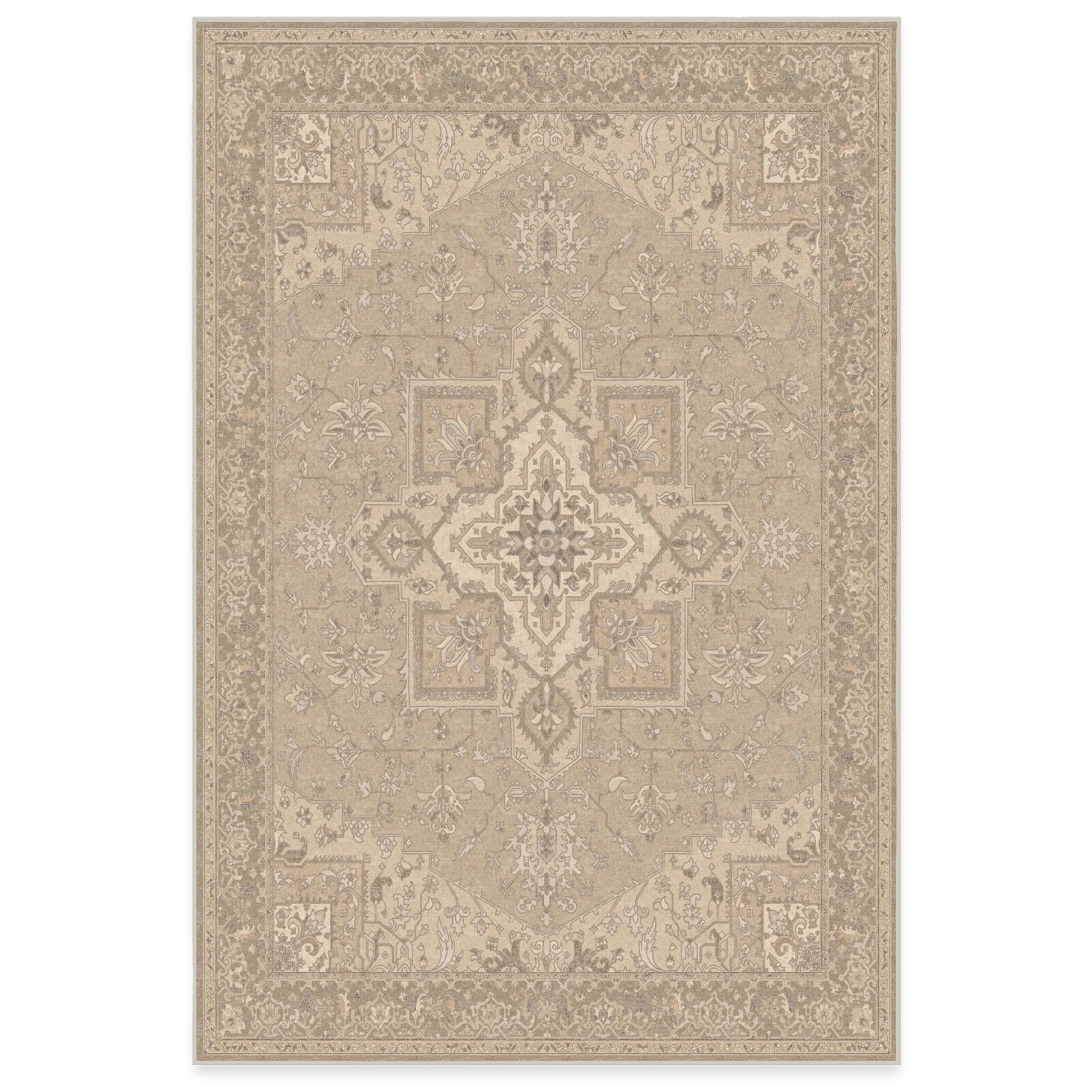 Ruggable x Maral Heriz Washable 6x9 Area Rug in Creme - Premium Non-Slip Living Room, Bedroom, Kitchen Rug with Gripper Pad | Perfect for Home, Office & Classroom Decor