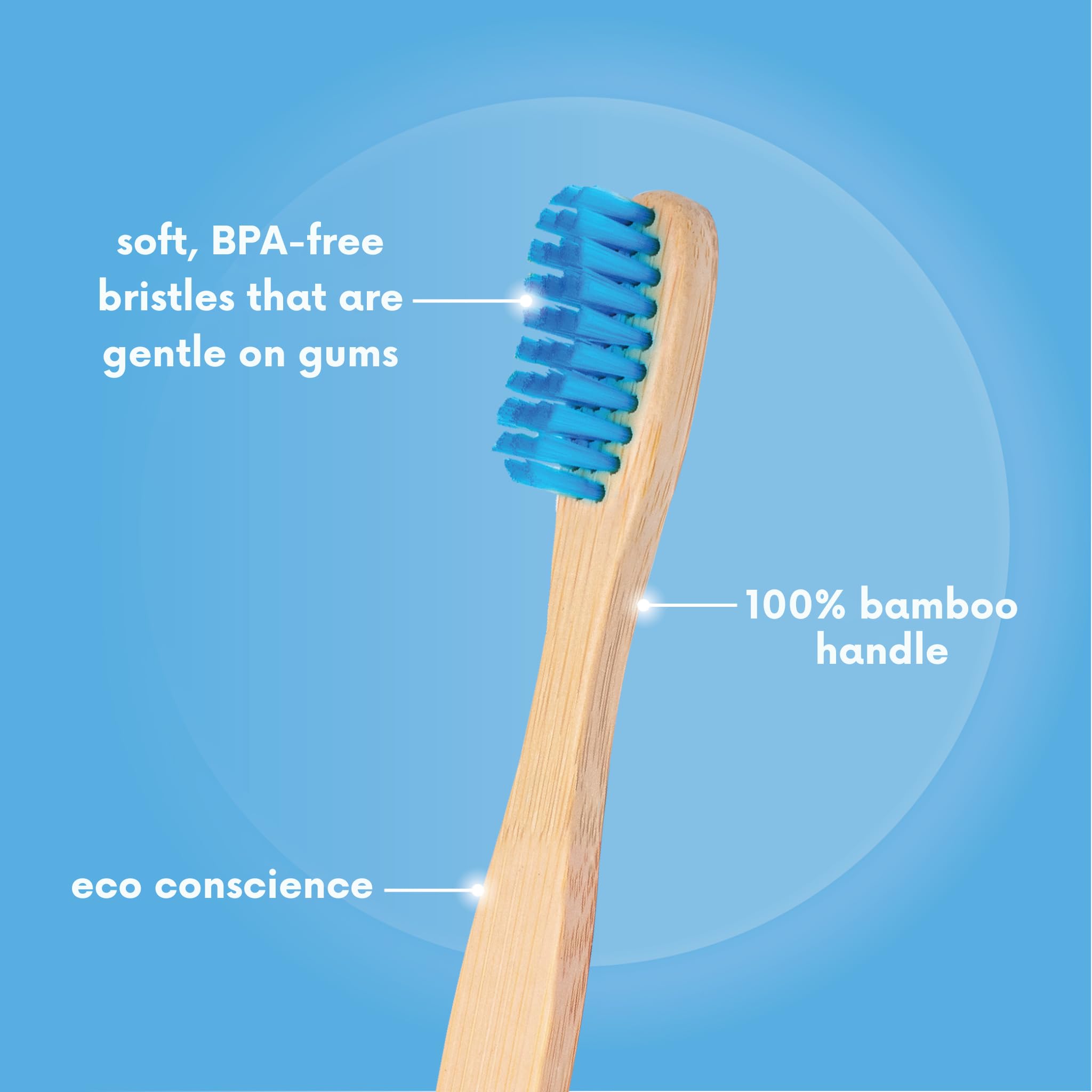 The Humble Co. Bamboo Toothbrushes 5-Pack - Eco-Friendly Natural Bamboo Toothbrushes with Soft Bristles for Adults & Kids | BPA-Free, Biodegradable, Sustainable Oral Care | Perfect for Travel, Home & Zero-Waste Lifestyle