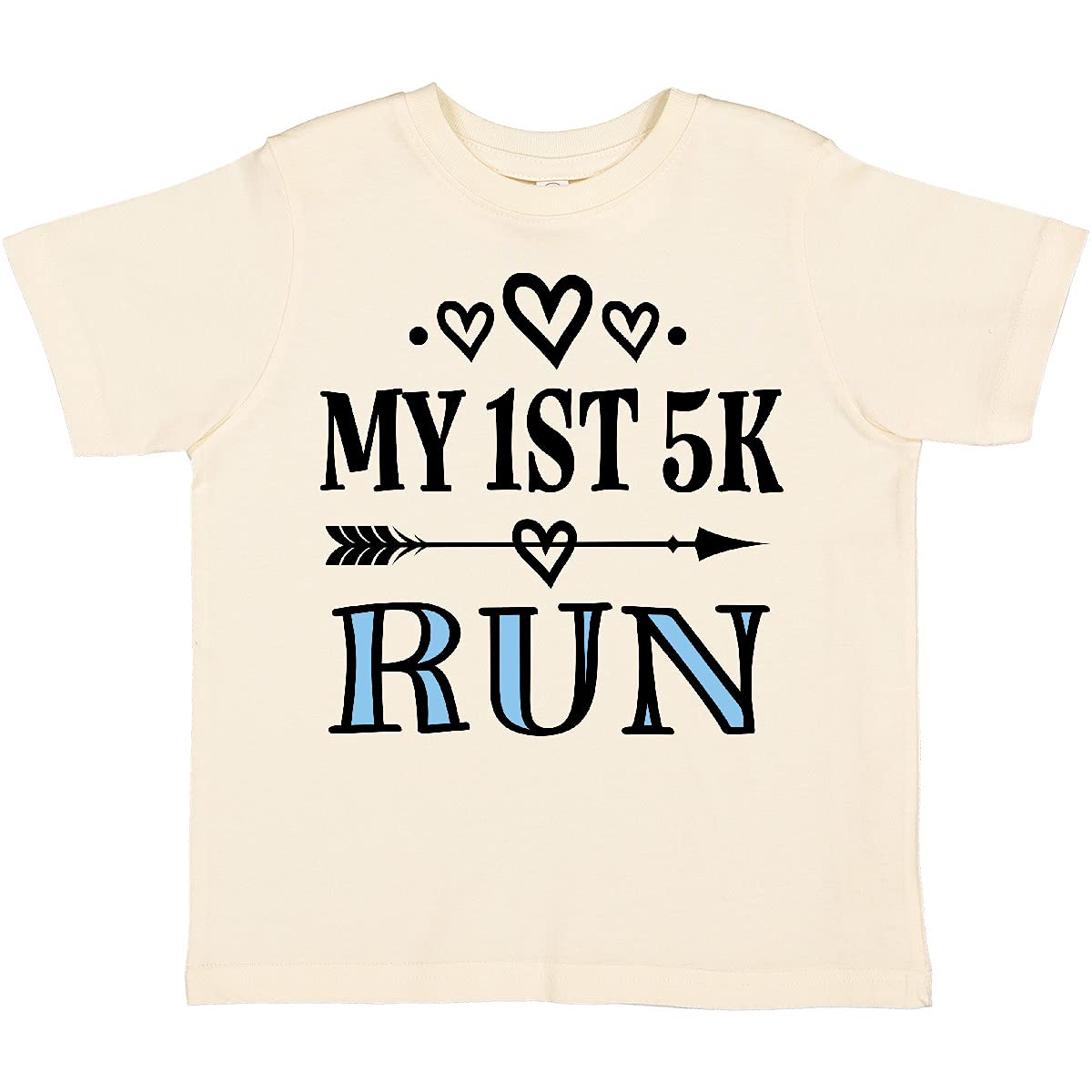 Inktastic 1st 5K Race Running Fitness Toddler T-Shirt - Cute Kids Running Shirt for First Marathon, Fun Run & Family Fitness Events - Perfect for Toddler Boys & Girls Activewear