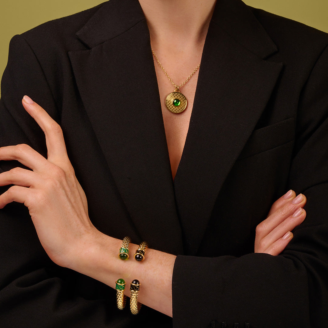 Minoan Hinged Black Torque Bracelet - Adjustable Ancient Greek Style Jewelry for Women, Perfect for Weddings, Parties & Boho Fashion