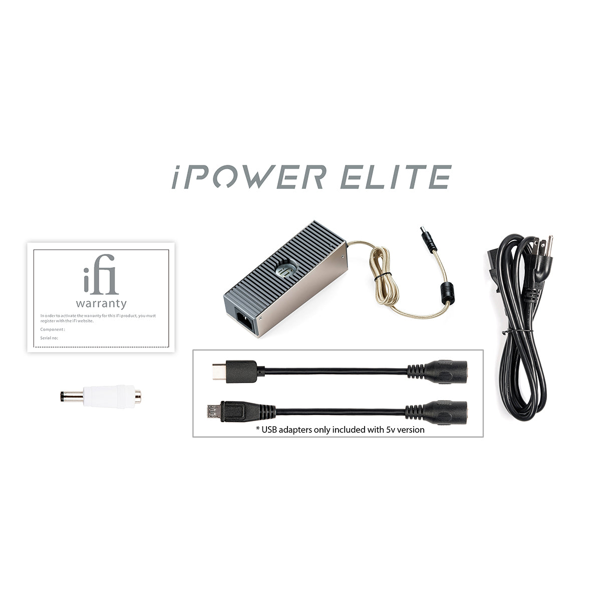 iFi iPower Elite (US) DC Audiophile Power Supply - Premium Clean Power for Hi-Fi Systems, DACs, Headphone Amps (Open Box) - Perfect for Home Audio & Studio Use