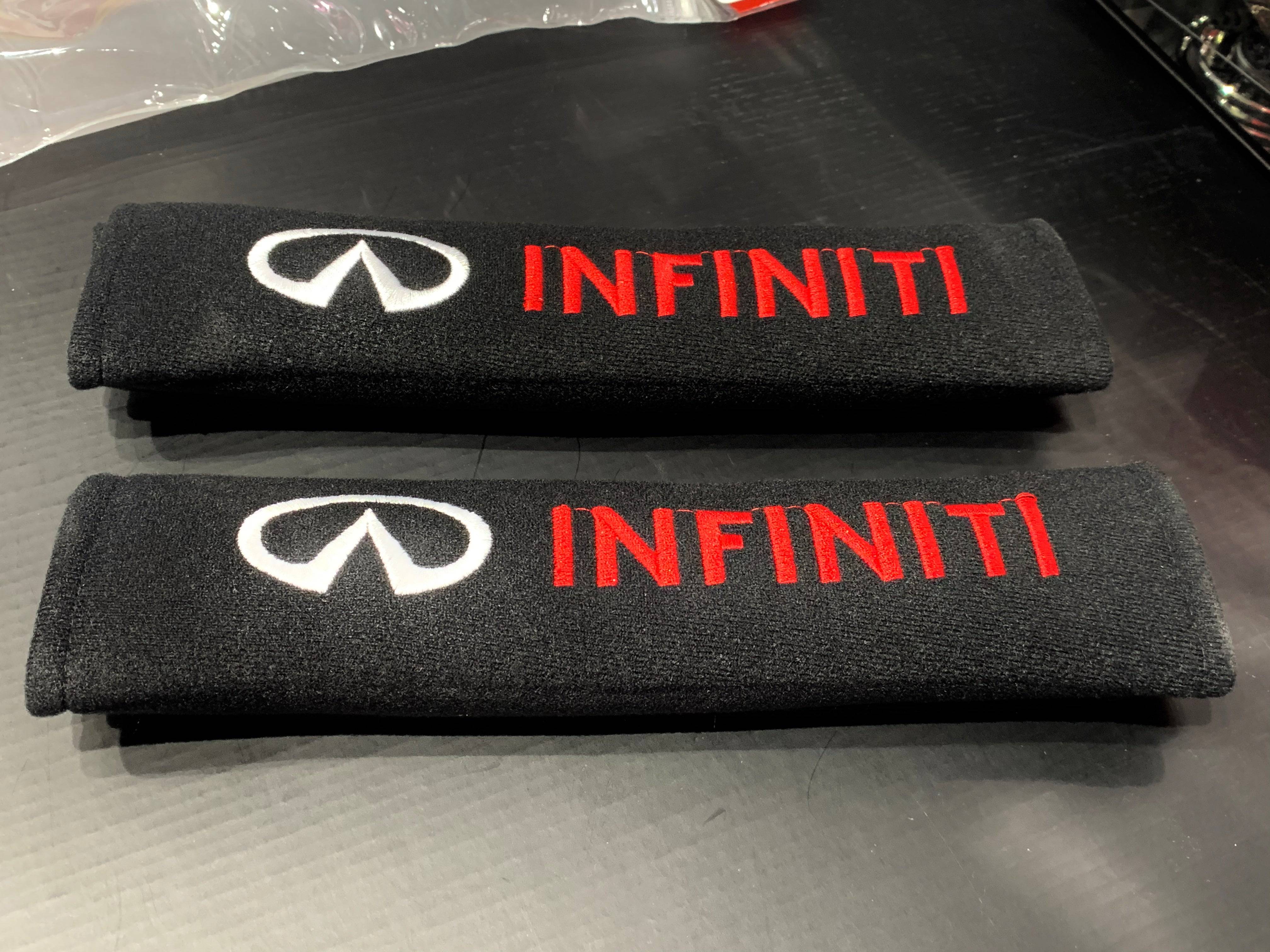 Infiniti Car Seat Belt Shoulder Pad Cover Protector - Soft Comfort Padding for Neck & Shoulder Support - Perfect for Long Drives, Road Trips & Daily Commute