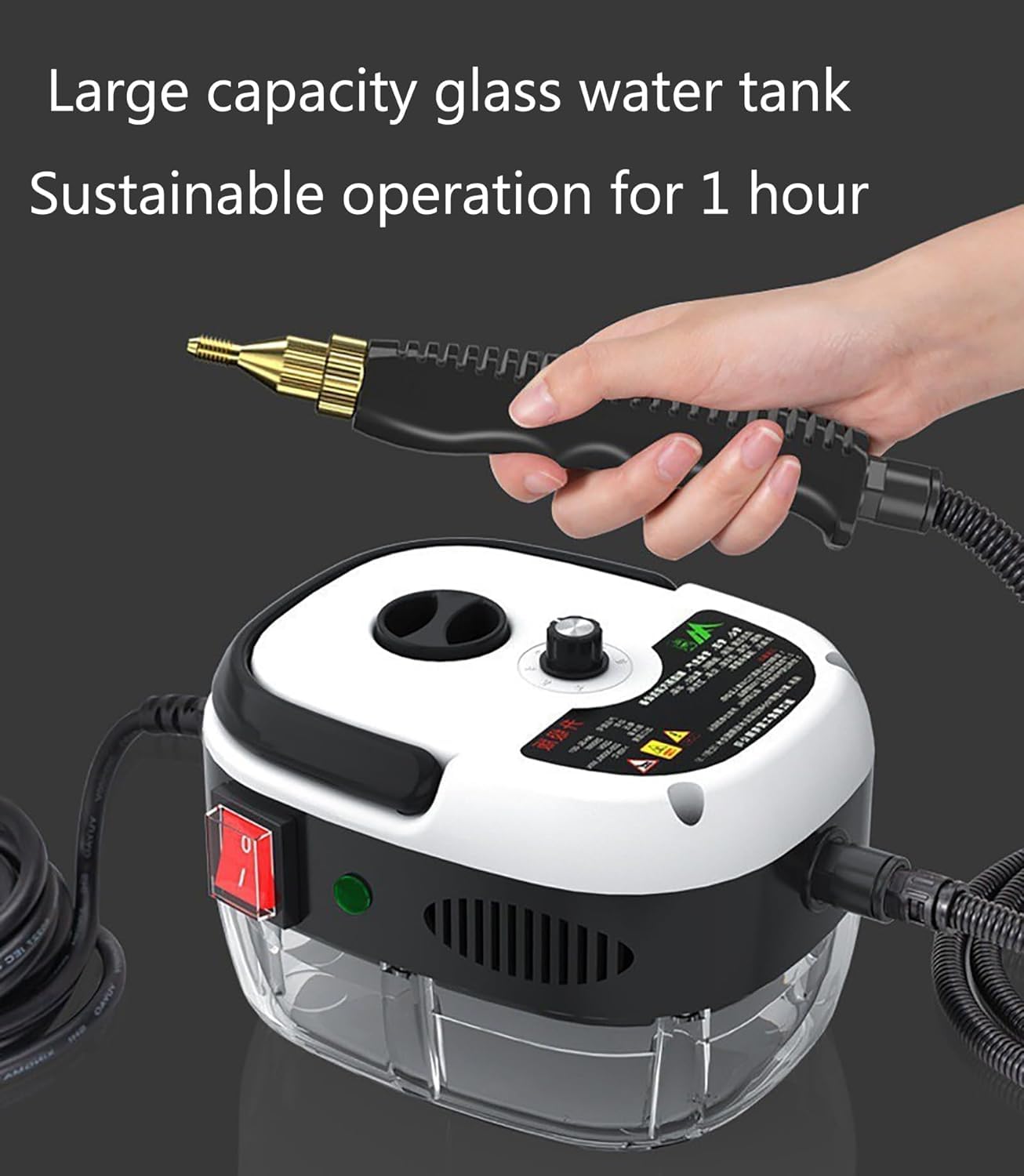**Muntuni 2500W Handheld Steam Cleaner - High-Temperature Pressurized Car & Furniture Cleaner with Strong Suction | Wireless Portable for Home, Auto Detailing & Deep Cleaning (Red)**