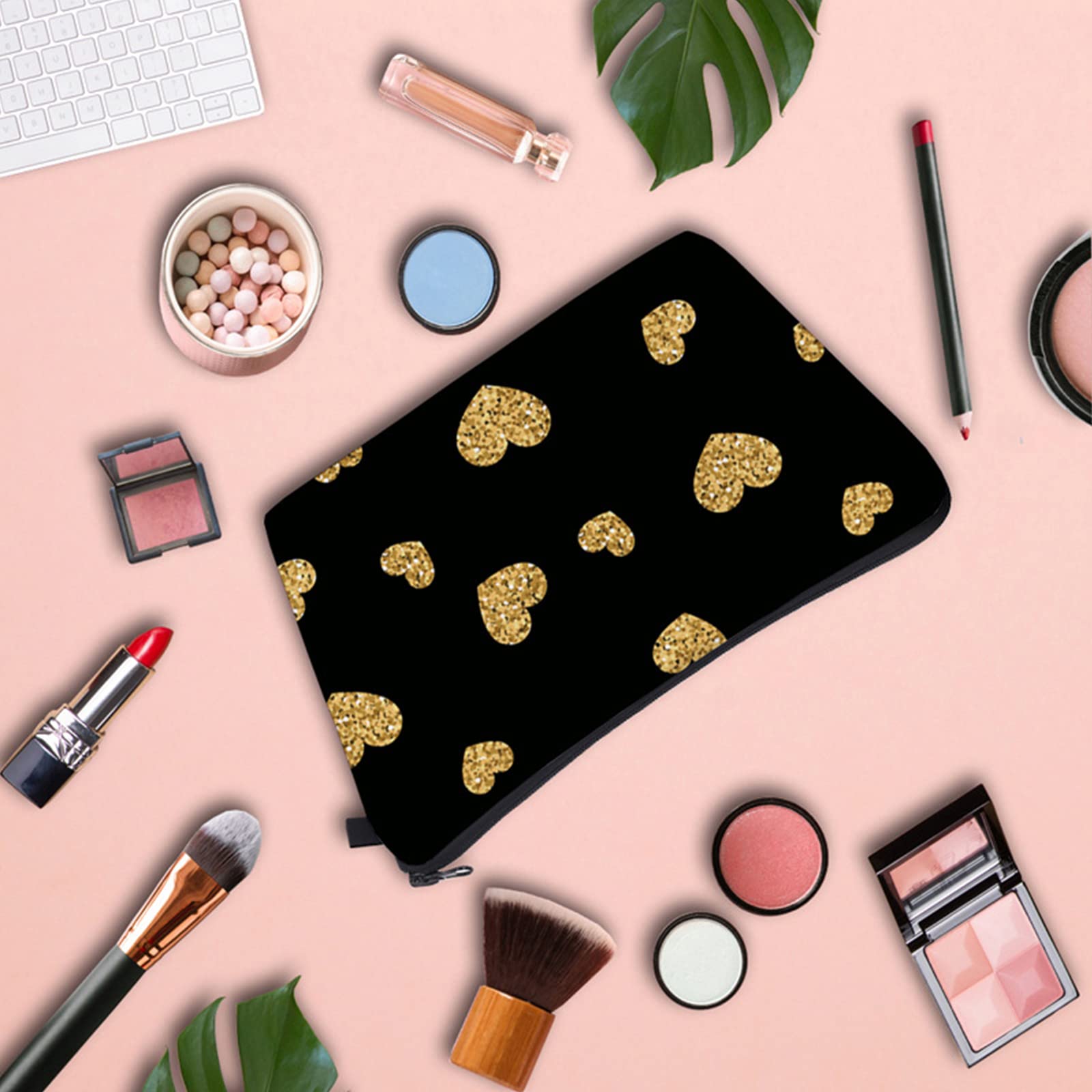 2 Pack Waterproof Sunflower Cosmetic Bags for Women - Travel Makeup Organizer Pouch, Toiletry Bag for Purse, Gym & Vacation - Cute Girls' Makeup Storage Case