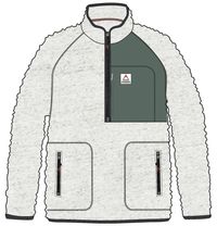 Offgrid 2.0 Half Zip Recycled Sherpa Fleece Jacket - Eco-Friendly Grey Marl Pullover for Men & Women | Perfect for Camping, Hiking & Outdoor Adventures