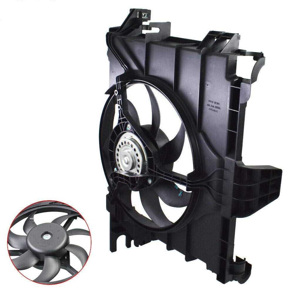 Smart Fortwo 2007-2015 Radiator Condenser Cooling Fan Motor Assembly Replacement (Part# 0002009323) - Perfect for Engine Cooling System Repair & Maintenance