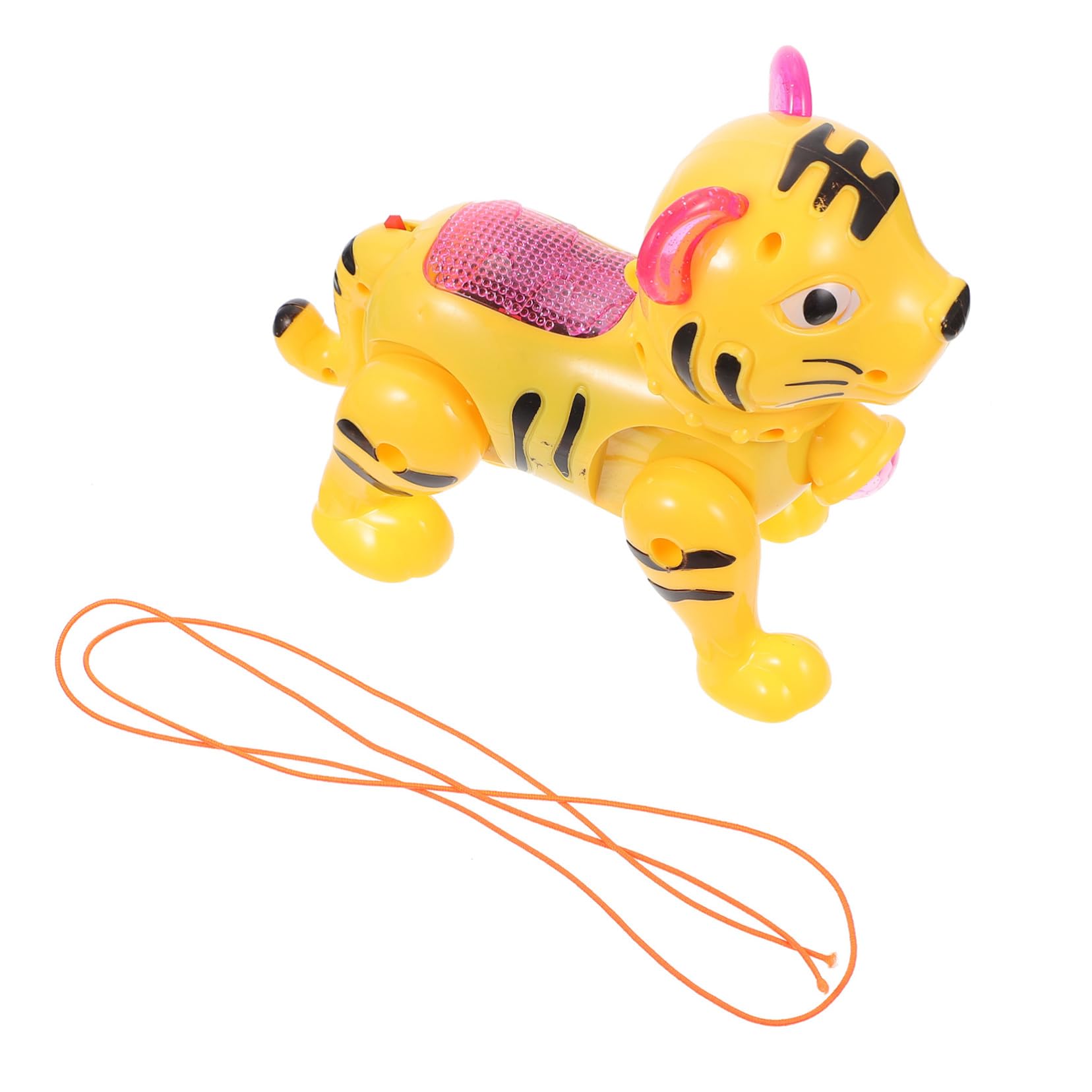 ERINGOGO Tiger Plush Toy - Cute Cartoon Zodiac Animal Stuffed Toy, Interactive Educational Pulling Toy with Walking & Projection Features for Kids | Perfect Birthday Gift, Nursery Decor, and Playtime Companion