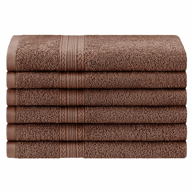 Premium 6-Piece Eco-Friendly Cotton Hand Towel Set - Soft, Absorbent & Sustainable Bath Towels for Kitchen, Bathroom & Gym - Ideal for Home, Spa & Travel Use
