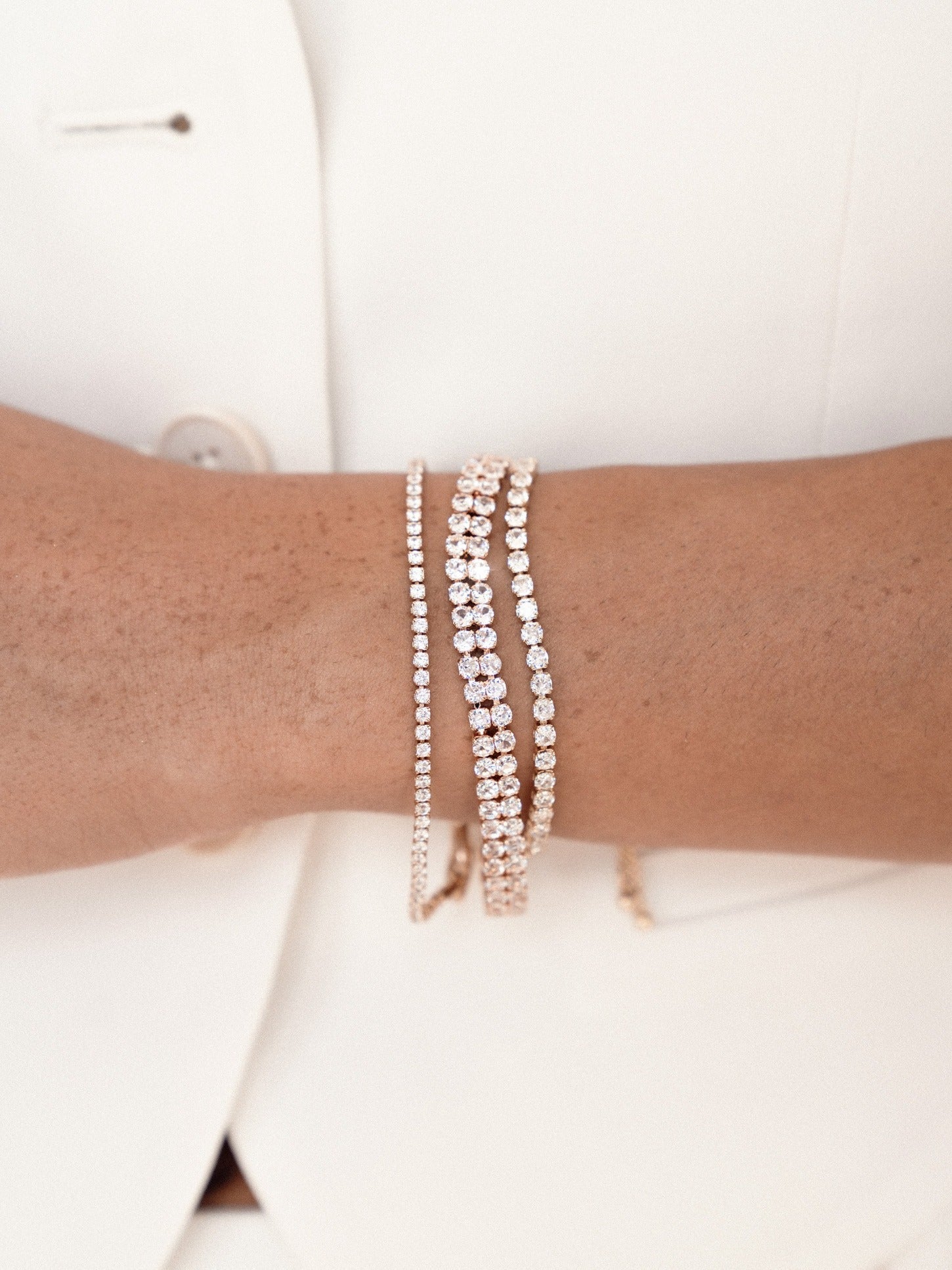 Elegant Adjustable Crystal Bracelet for Women - Sparkling Dainty Jewelry Gift for Birthday, Anniversary & Special Occasions