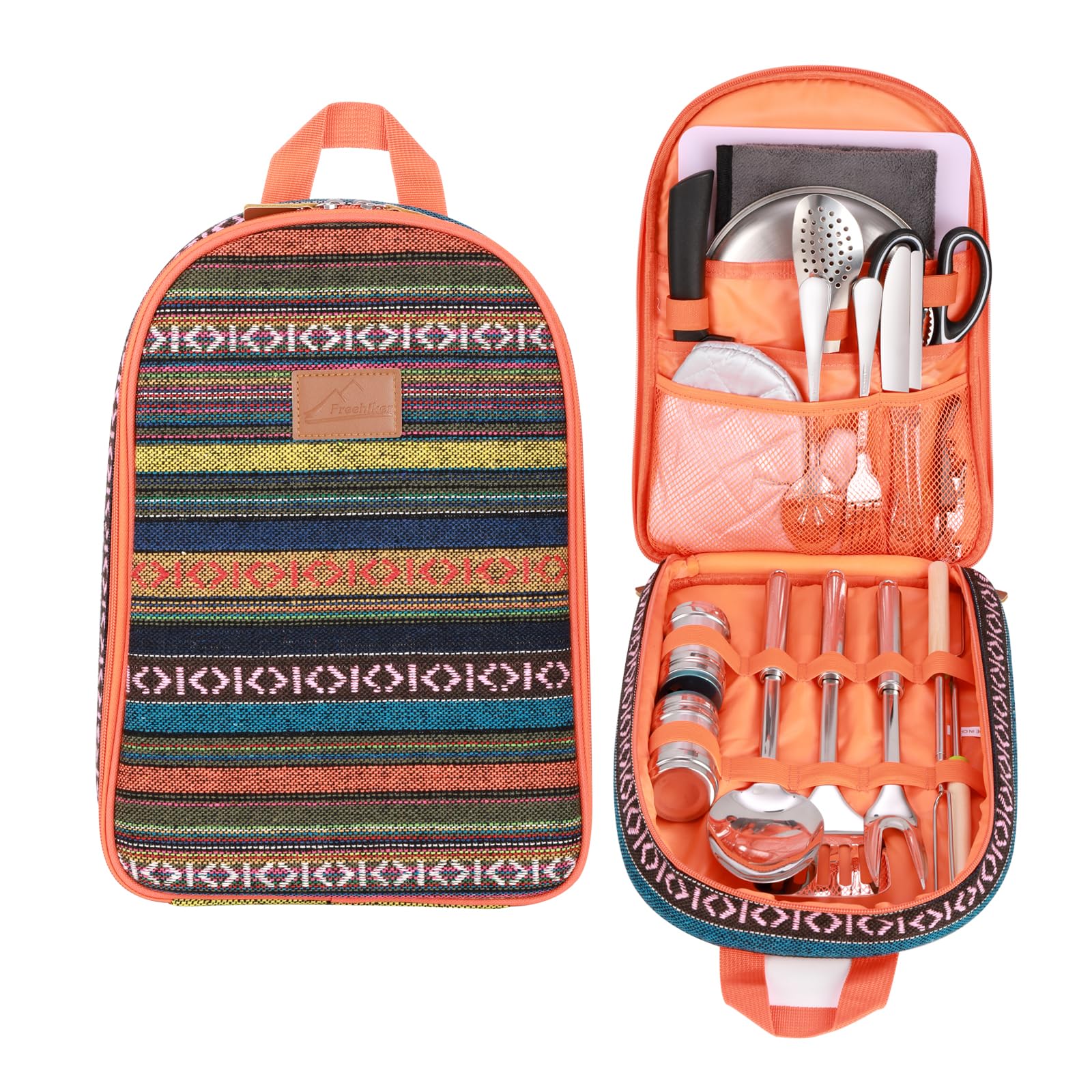 **Premium Camping Cooking Utensils Set - 15-Piece Outdoor Cookware Kit for Camping, RV, Picnics & BBQs - Essential Camping Gear & Must-Have Accessories for Grilling, Hiking & Backpacking - Perfect Gift for Outdoor Enthusiasts**