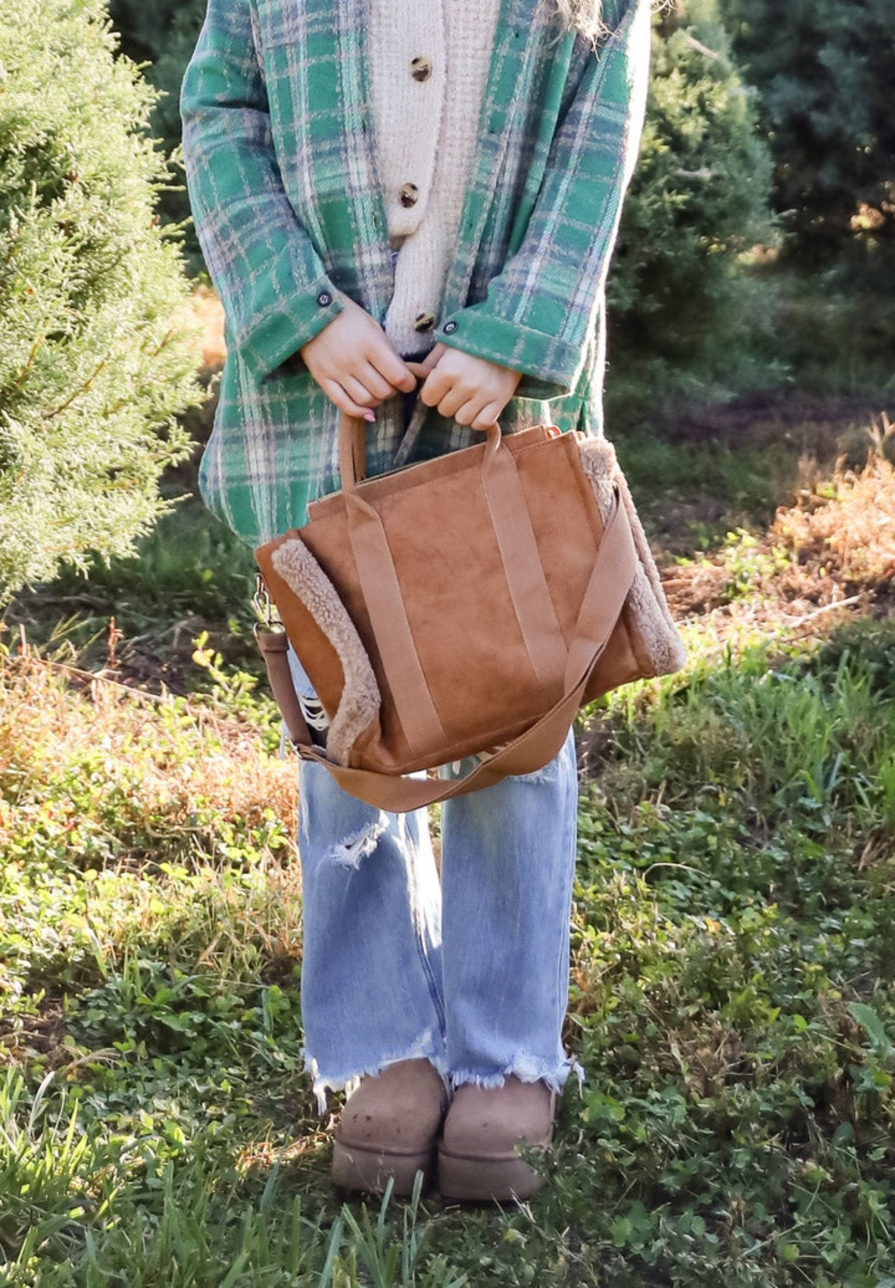 Stylish Brown Suede Crossbody Bag for Women - Fashionable & Comfortable Shoulder Purse - Perfect for Everyday Use, Travel, and Casual Outings