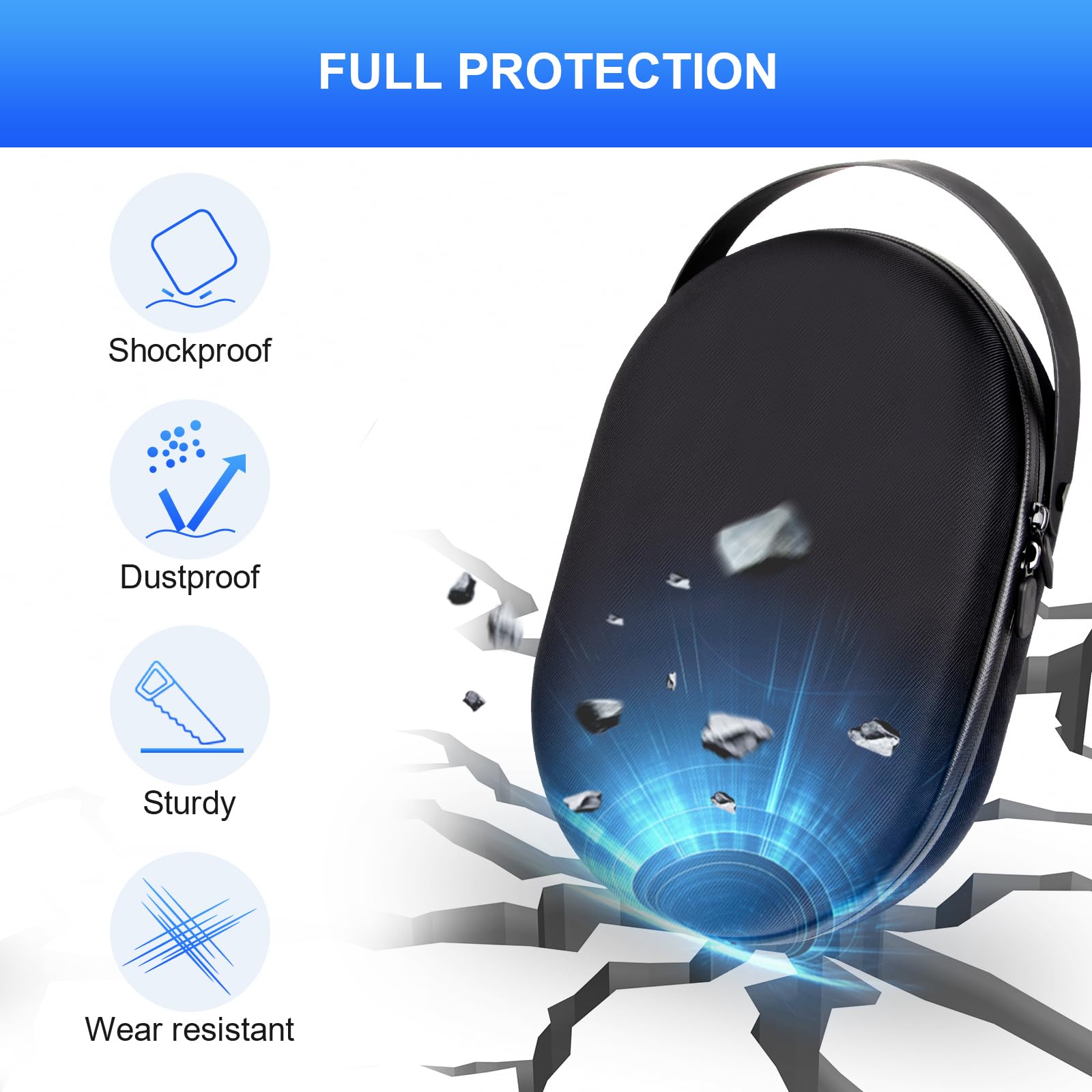 Olycism Travel Case Compatible with Apple Vision Pro - Waterproof & Shockproof EVA Storage Bag for VR Headset - Perfect for Travel, Home Storage & Outdoor Adventures