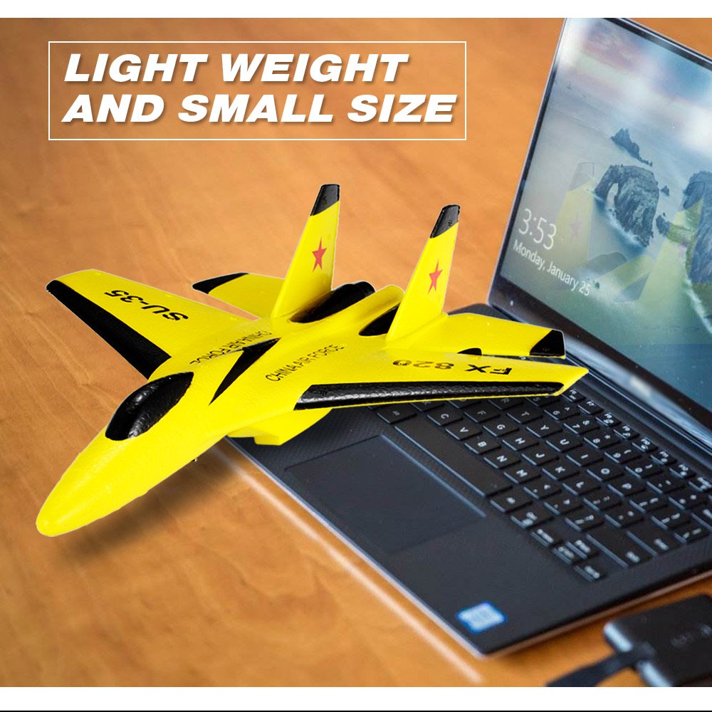 Goolsky Flybear FX-820 SU-35 RC Airplane - 2.4GHz 2CH Remote Control Glider with 290mm Wingspan, EPP Micro Plane for Indoor Flying - Ready to Fly (RTF) - Perfect for Beginners, Kids & Indoor RC Hobbyists