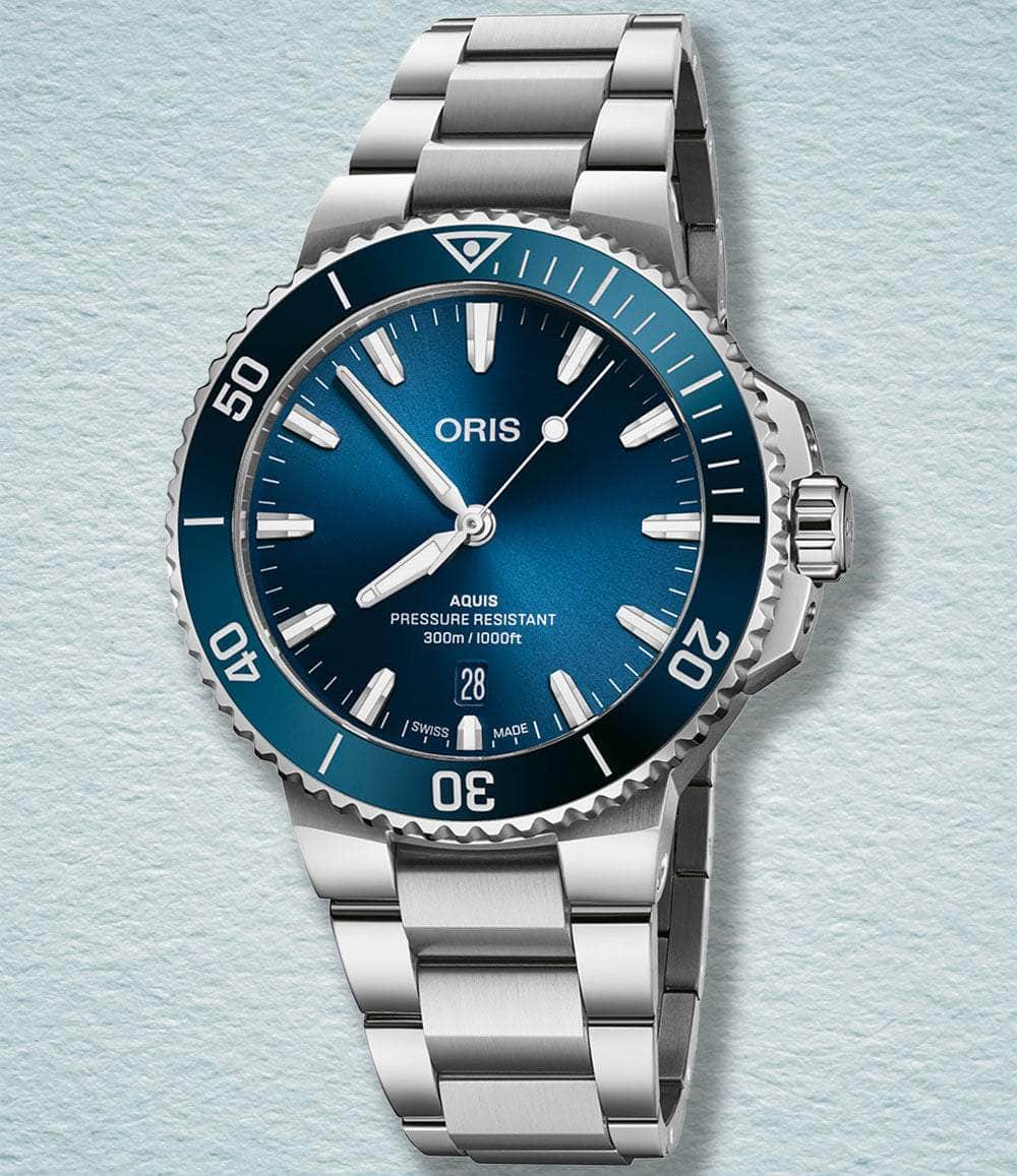 Aquis Date 41.5mm Men's Automatic Dive Watch (2024) - Waterproof Luxury Timepiece for Diving, Swimming & Everyday Wear