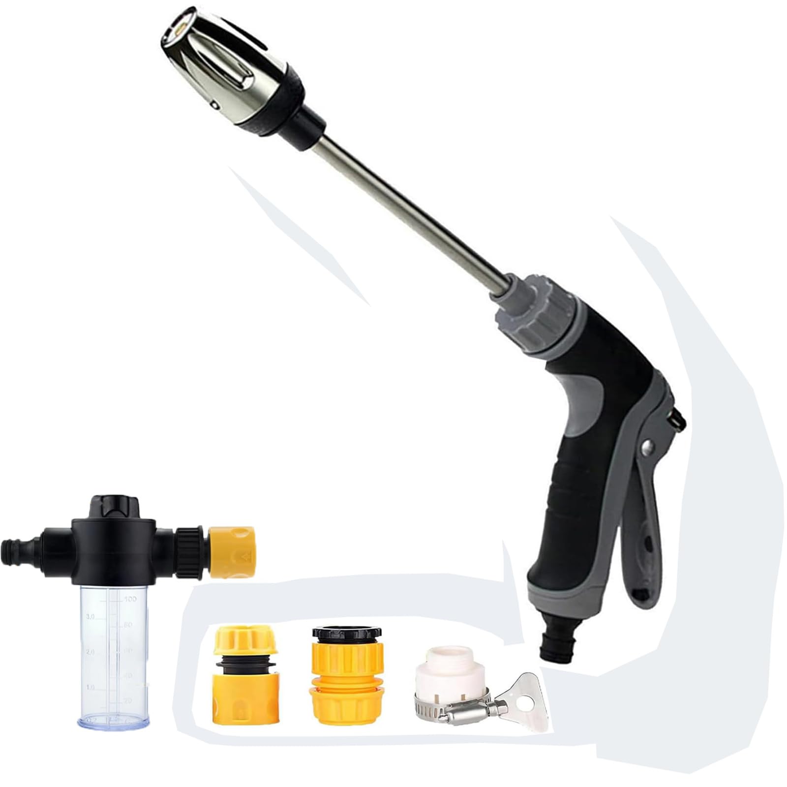 Turbowasher - High-Pressure Power Cleaner Attachment for Garden Hose | Turbo Washer & Hydroforce Nozzle | Perfect for Car Washing, Patio Cleaning & Outdoor Surfaces
