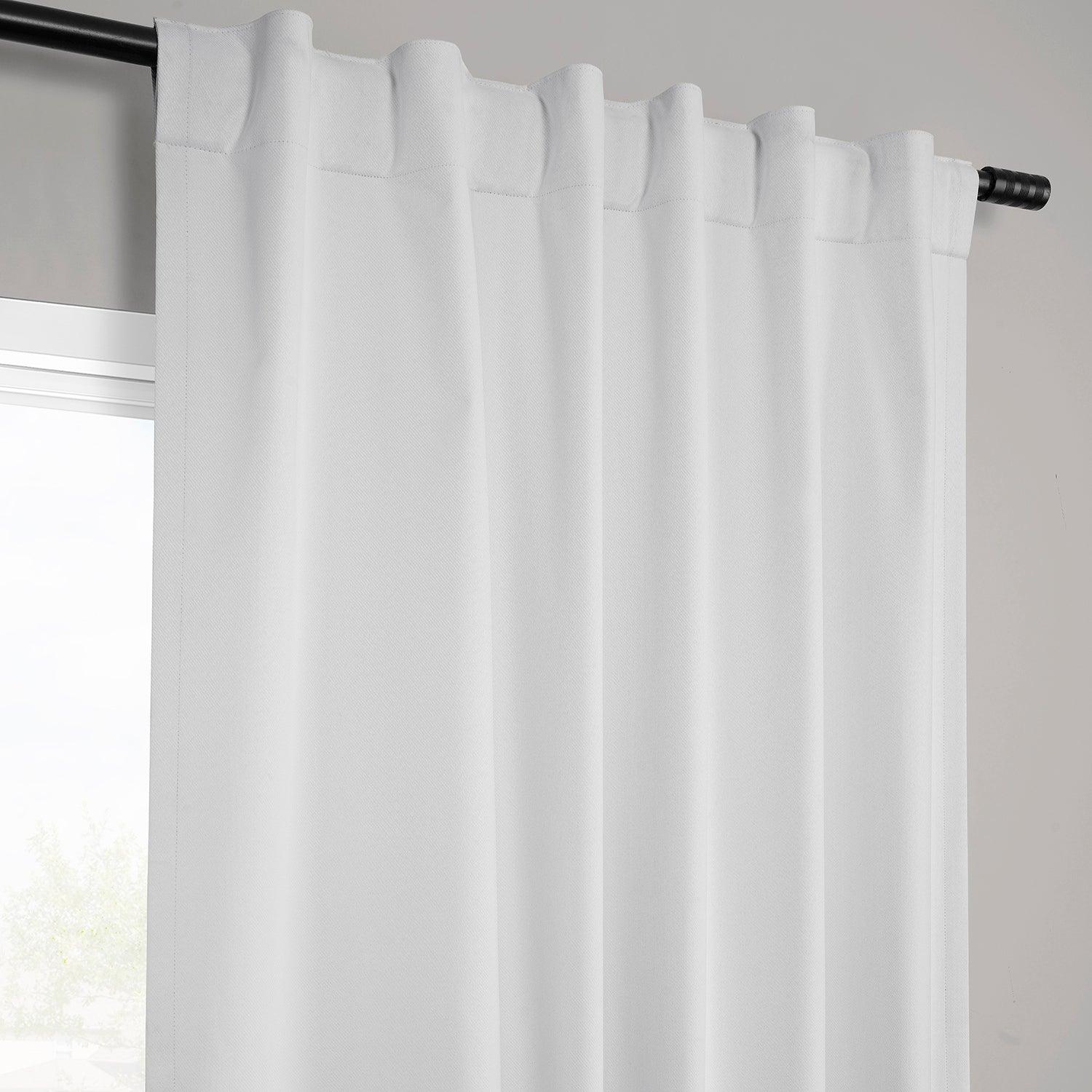 Off White Vienna Basic Linen Blackout Curtains - 2 Panels Set for Bedroom & Living Room - Light Blocking Thermal Insulated Window Drapes for Home Decor