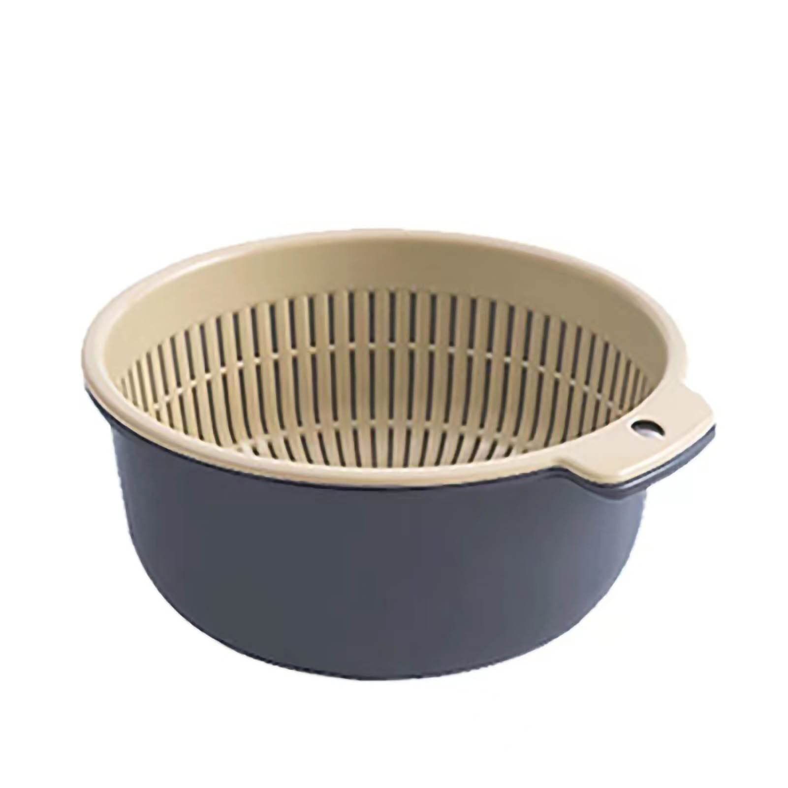 Double-Layered Vegetable and Fruit Washing Basket - Large Kitchen Colander Strainer Bowl Set for Draining Fresh Produce | Perfect for Salad Prep, Berry Washing & Healthy Cooking