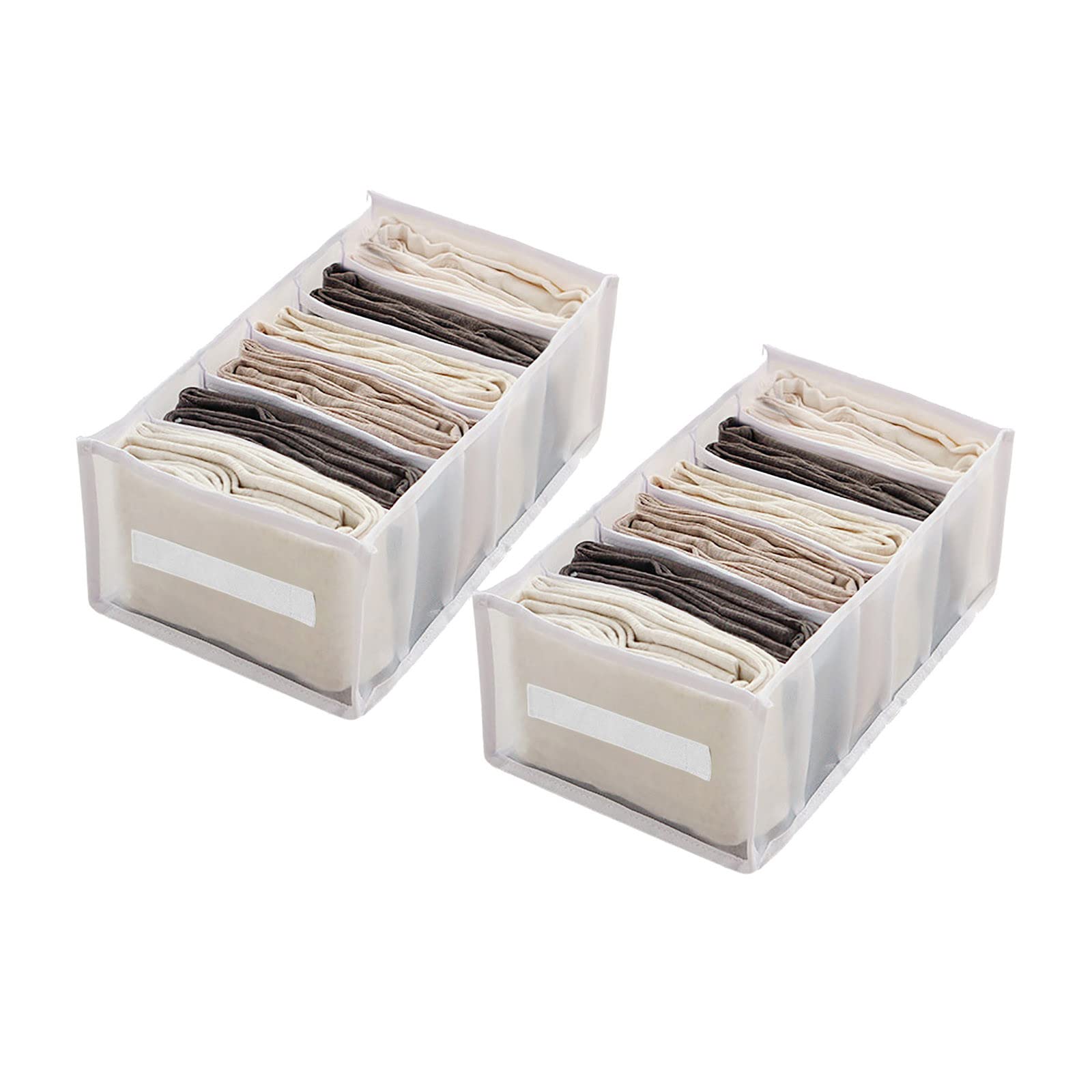 Mesh Storage Box with Compartments - Organize Clothes, Pants & Home Textiles | Drawer & Closet Organization Solution for Small Spaces