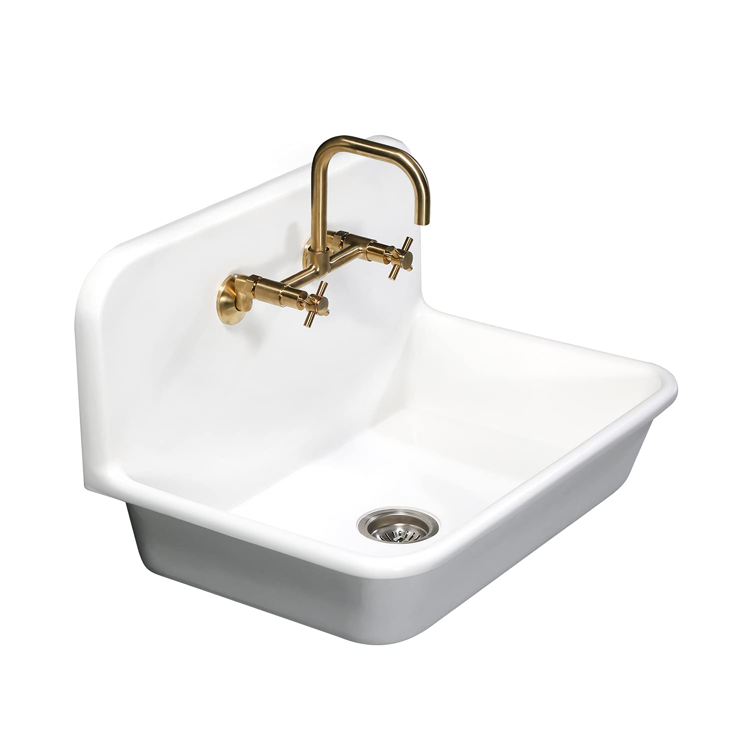 Kingston Brass GKTA302119 Arcticstone Top-Mount Kitchen Sink - Matte White Finish, Durable Composite Material, Perfect for Modern Kitchens & Busy Households