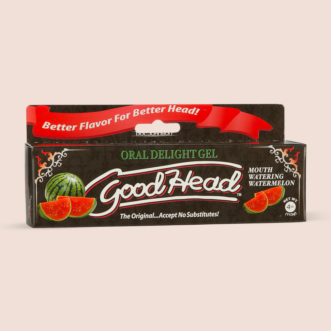 Good Head Oral Gel - 4 Oz Watermelon Flavored Personal Lubricant for Enhanced Intimacy & Pleasure - Perfect for Couples & Sensual Massage
