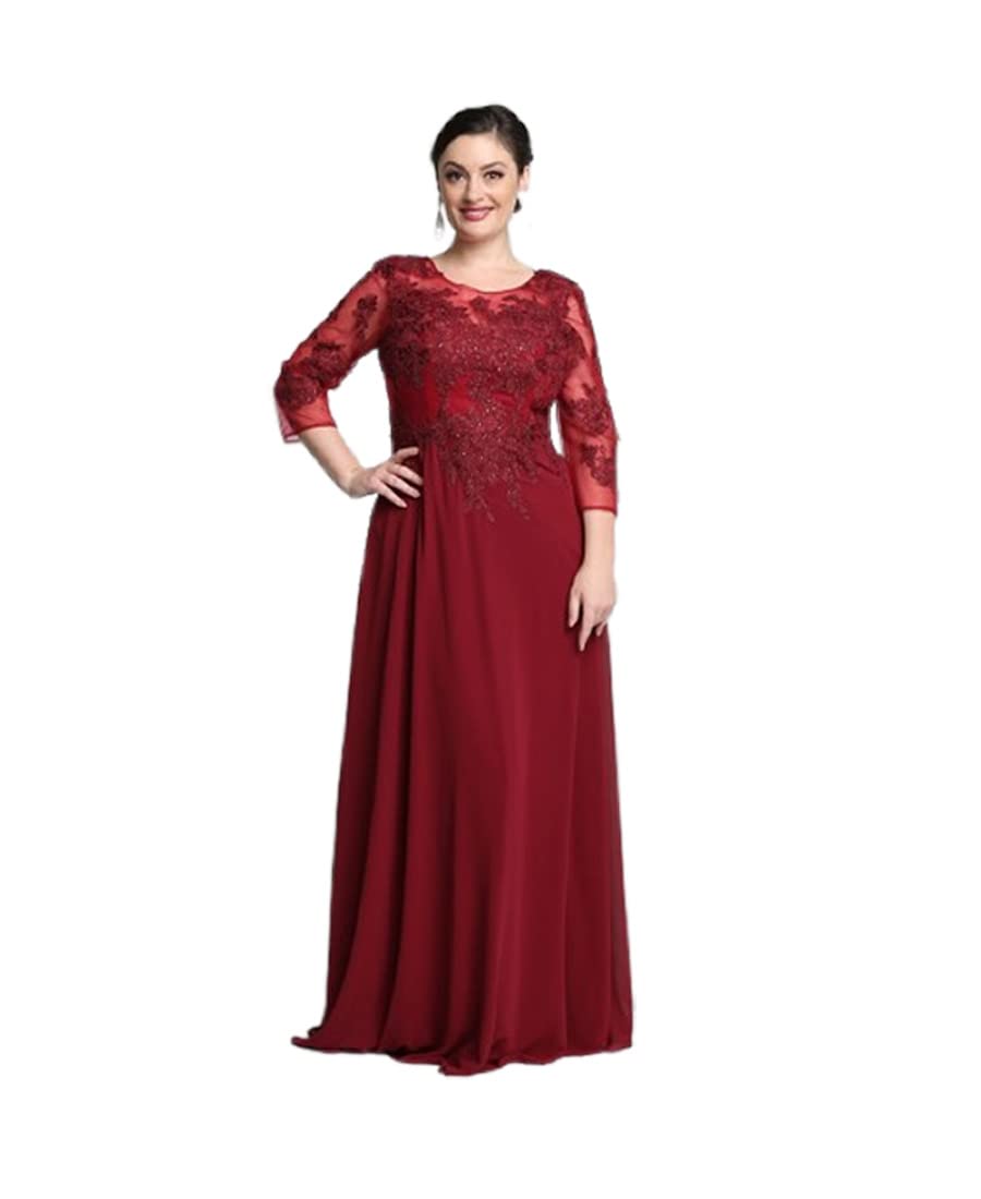 Elegant Mother of The Bride Embroidered Gown - Formal Wedding Guest Dress for Special Occasions & Evening Events