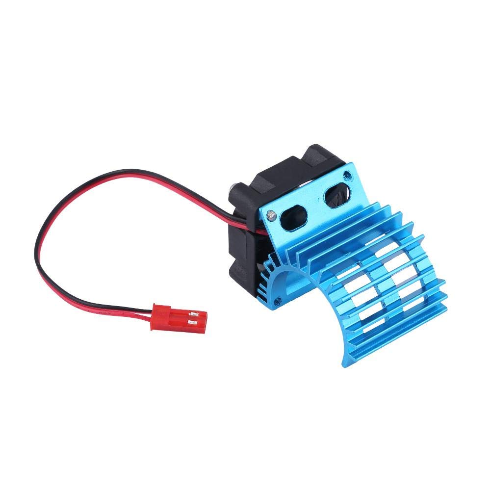 High Performance Aluminum Heatsink for RC Motor with Cooling Fan - Efficient Cooling System for 1/10 Scale Electric RC Car 380/390 Motors - Perfect for Drift Racing, Off-Road Bashing & RC Hobby Upgrades