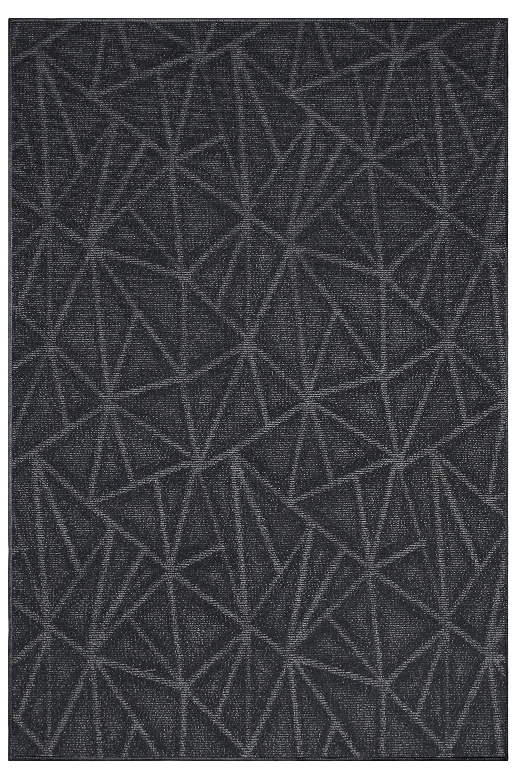 Custom Size Dark Gray 7' x 16' Indoor Outdoor Area Rugs - Durable Ambient Carpet for Patio, Deck, Living Room & Bedroom