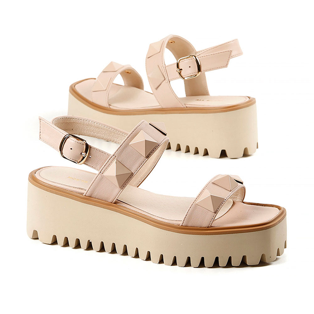 Trendy Pyramid Stud Platform Sandals for Women - Stylish Summer Casual & Party Shoes for Outfits