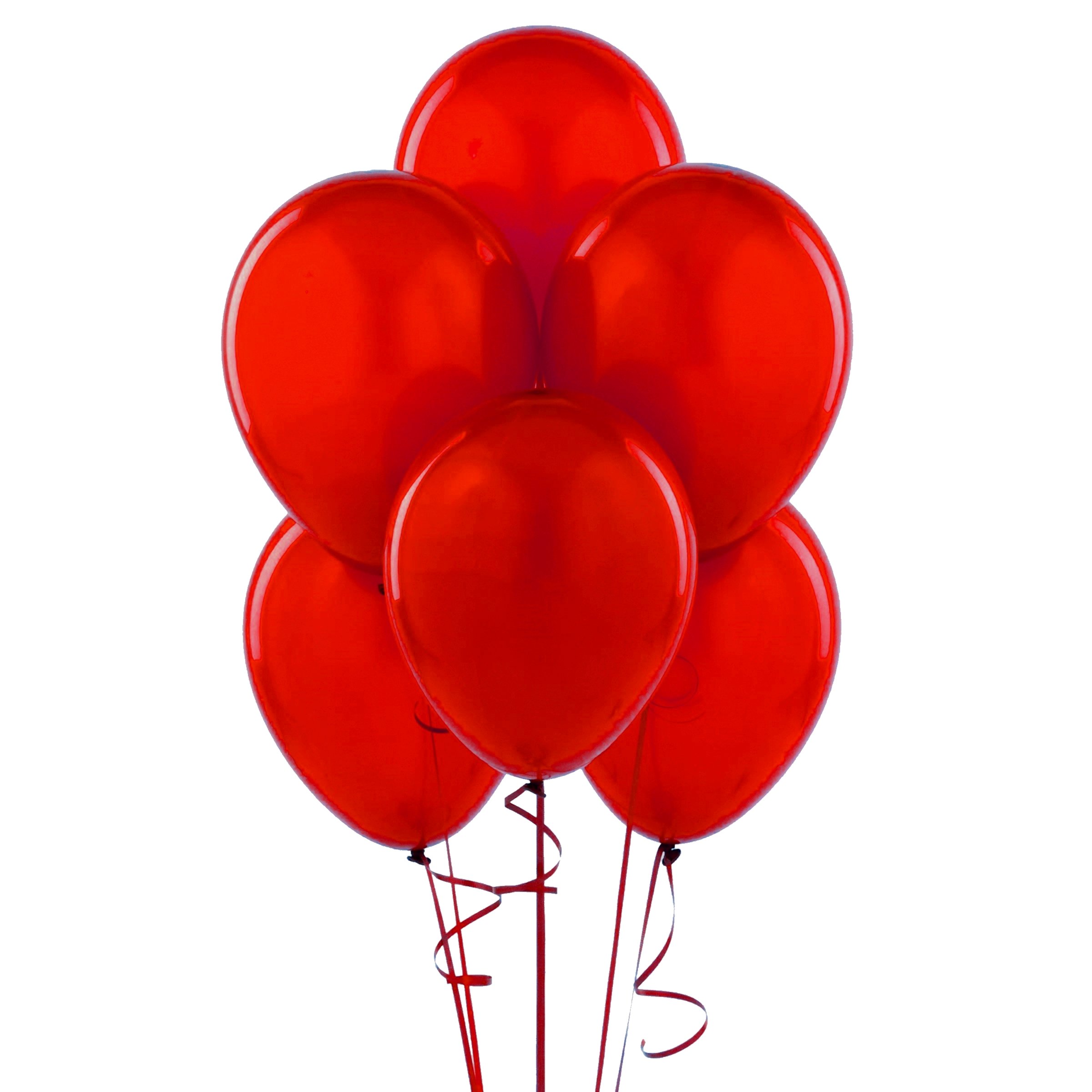 72 Pack 12 Inch Red Latex Balloons with Clips and Curling Ribbon for Birthday Parties, Baby Showers & Wedding Decorations